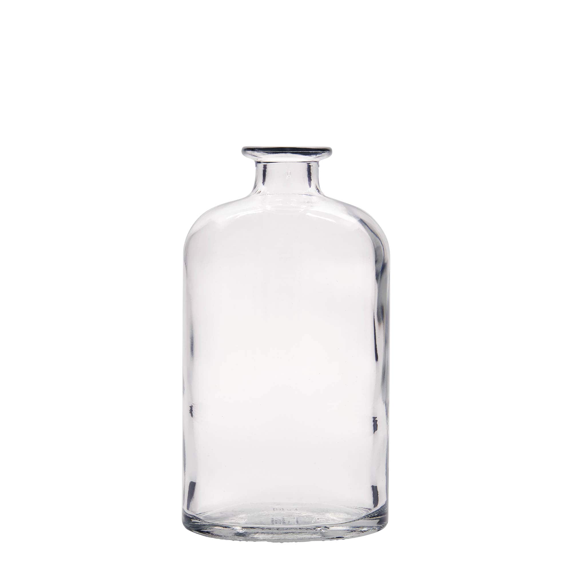 Botella de vidrio de 500 ml 'Dundee', ovalada, boca: corcho