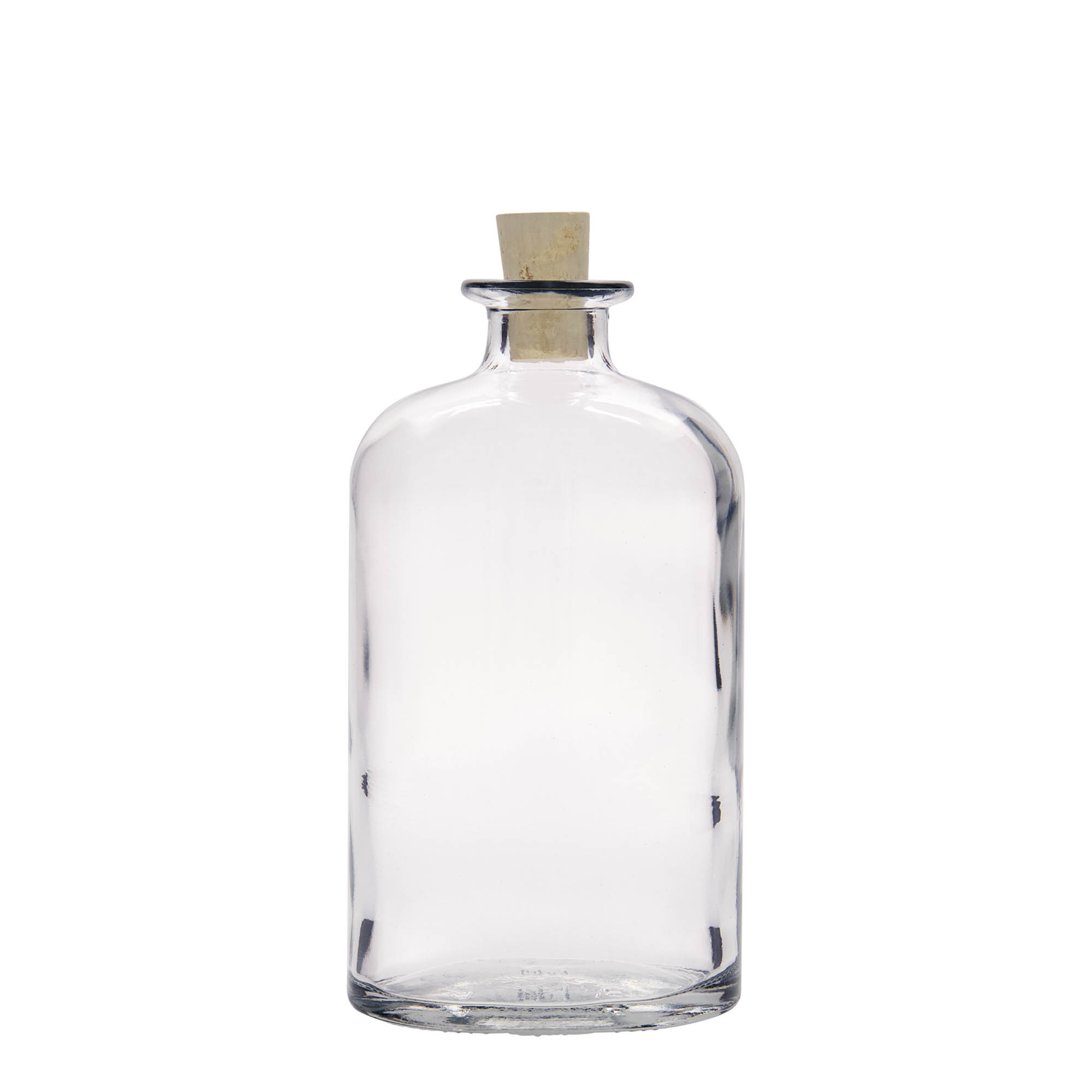 Botella de vidrio de 500 ml 'Dundee', ovalada, boca: corcho Botella de vidrio de 500 ml 'Dundee', ovalada, boca: corcho