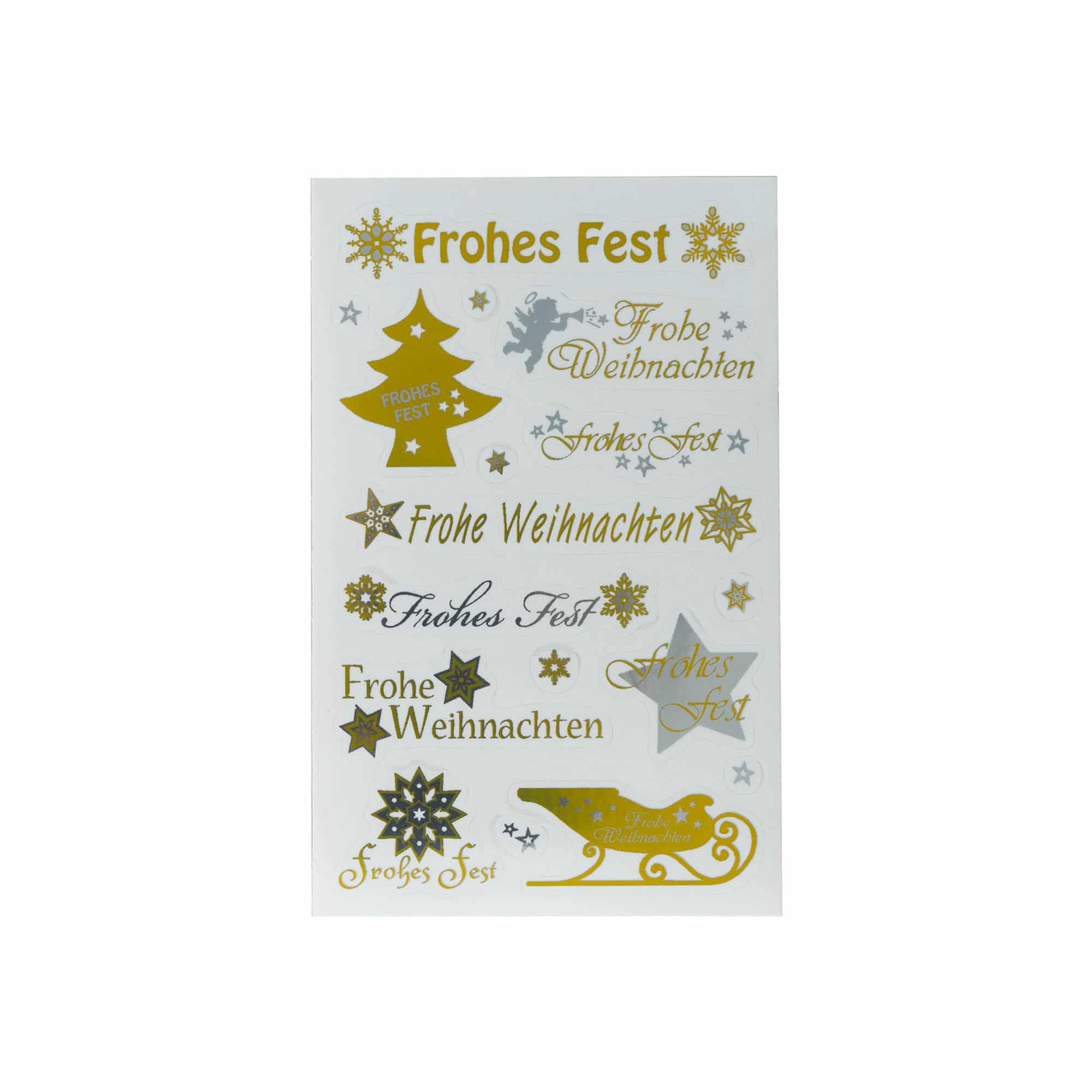 Zweckform Pegatinas 'Navidad', papel, oro-plata