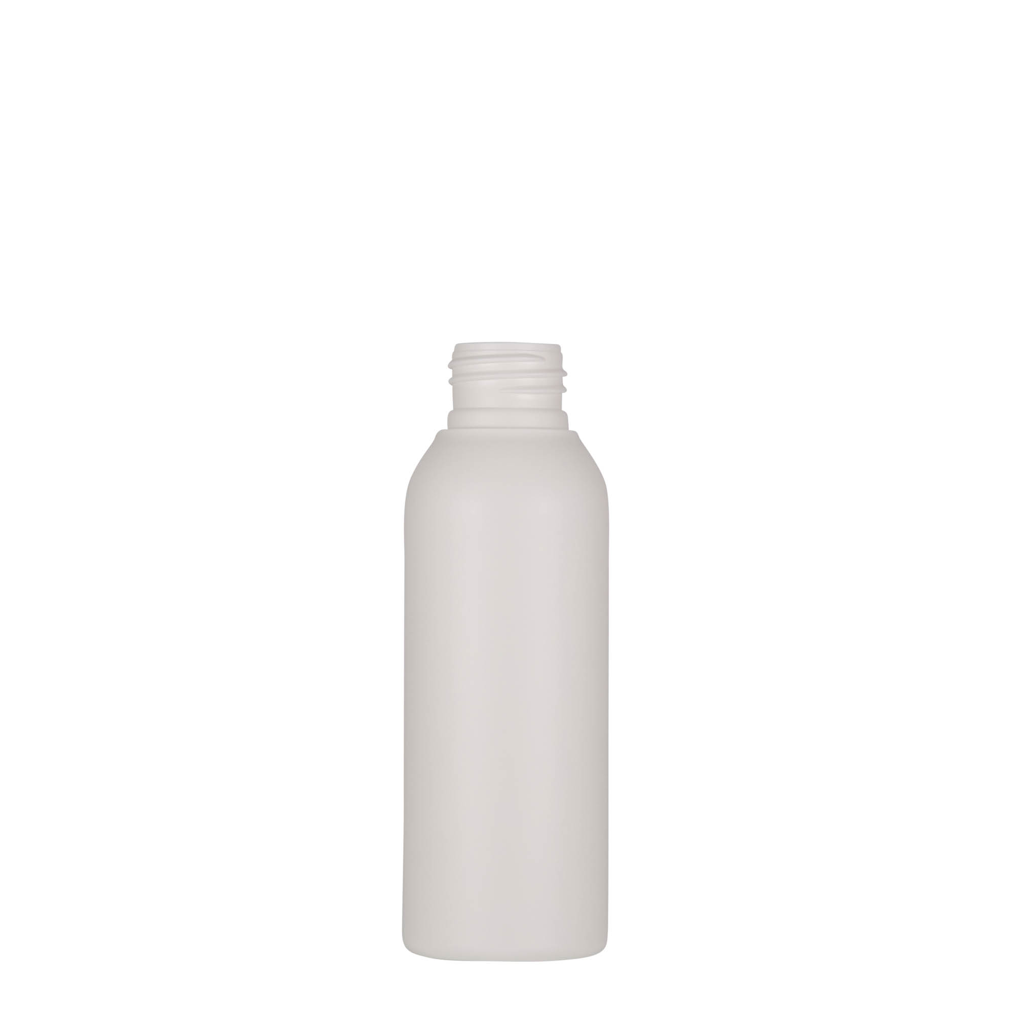 Botella de plástico de 100 ml 'Tuffy', HDPE, blanca, boca: 24/410