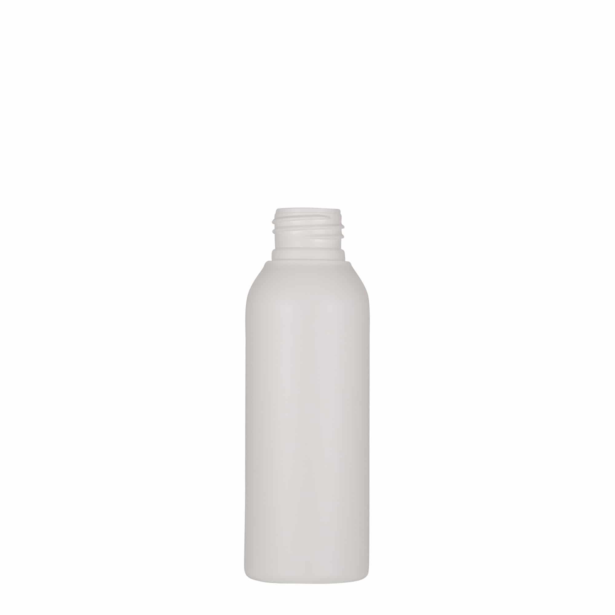 Botella de plástico de 100 ml 'Tuffy', HDPE, blanca, boca: 24/410