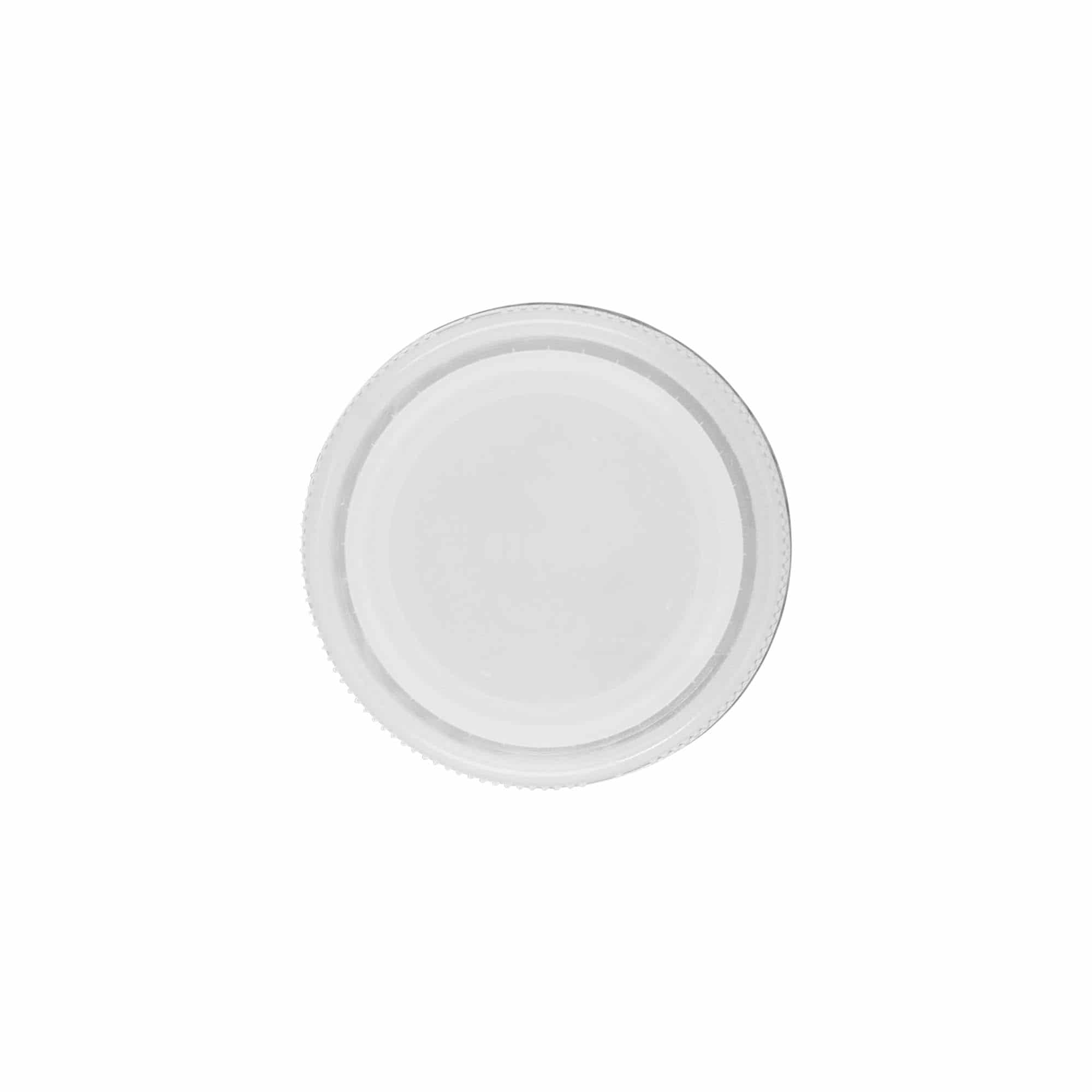 Tapa roscada con rosca doble, plástico PE, blanco, para boca: PET 38 mm