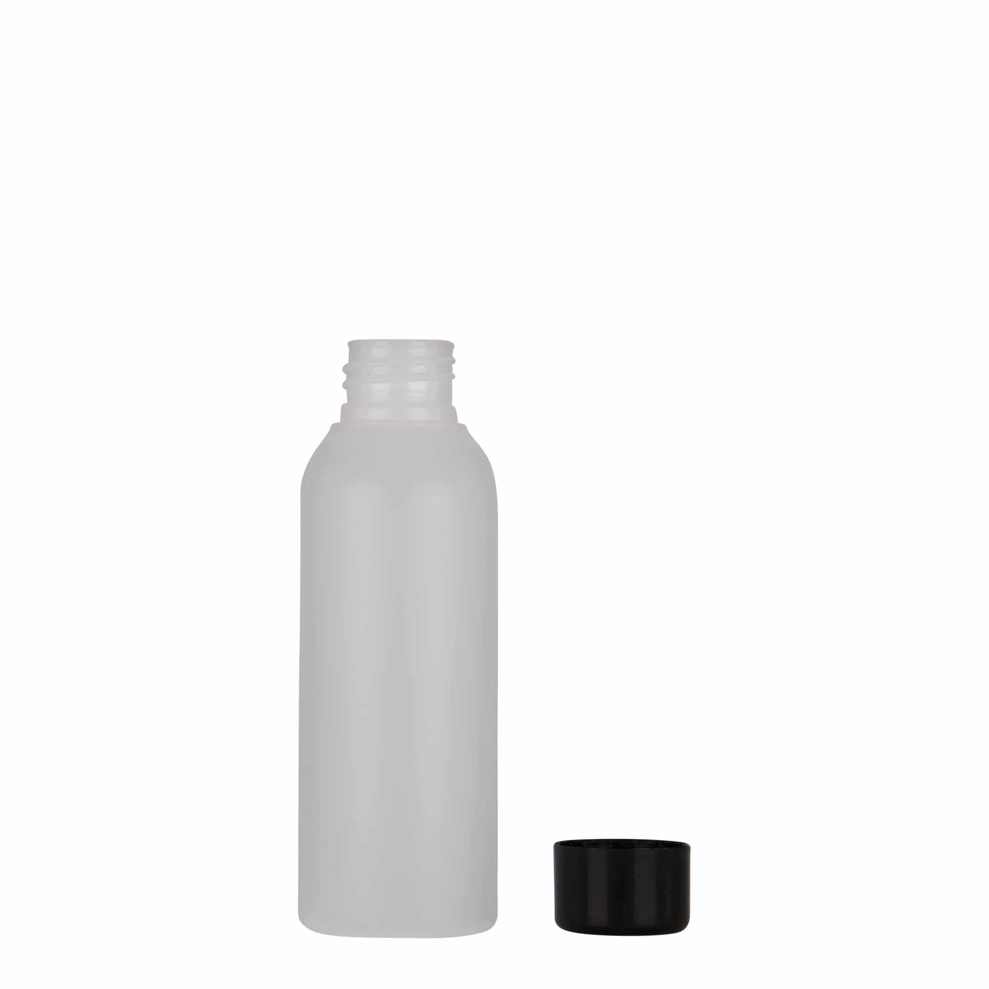 Botella de plástico 'Tuffy' de 100 ml, HDPE, natural, boca: 24/410