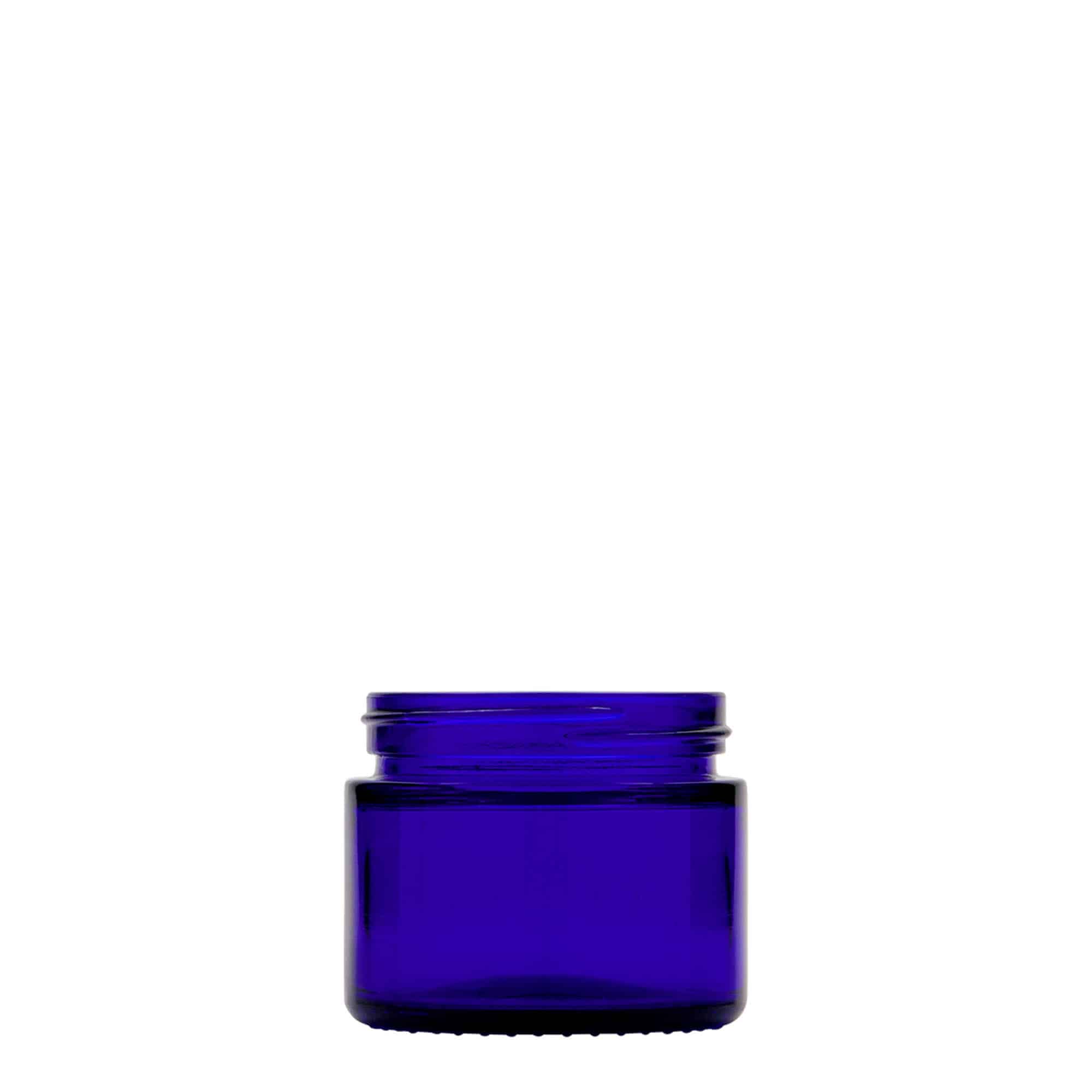 Bote 'Blue Edition' de 50 ml, vidrio, azul real, boca: tapón de rosca