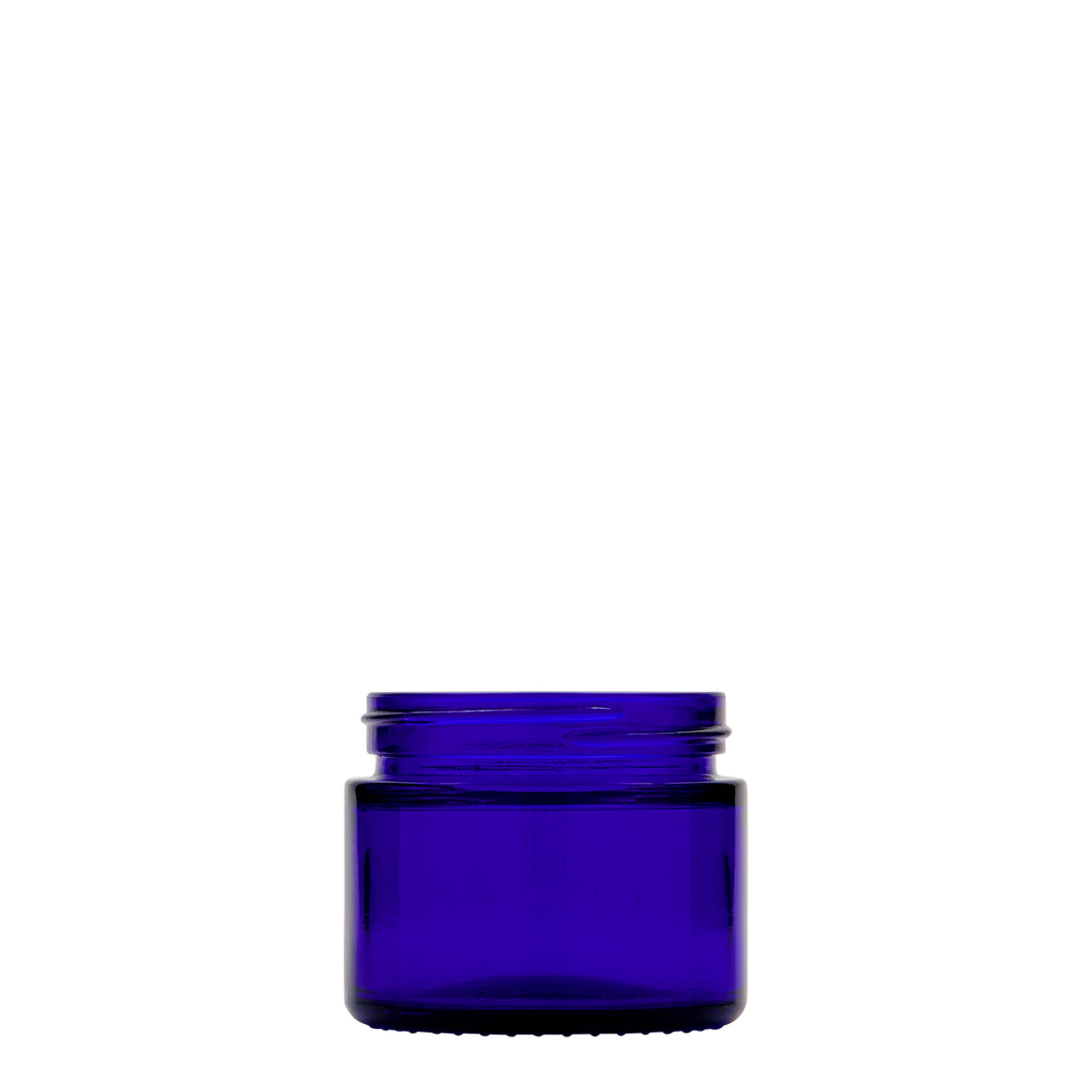 50 ml tarro 'Edición Azul', vidrio, azul real, boca: cierre de rosca 50 ml tarro 'Edición Azul', vidrio, azul real, boca: cierre de rosca