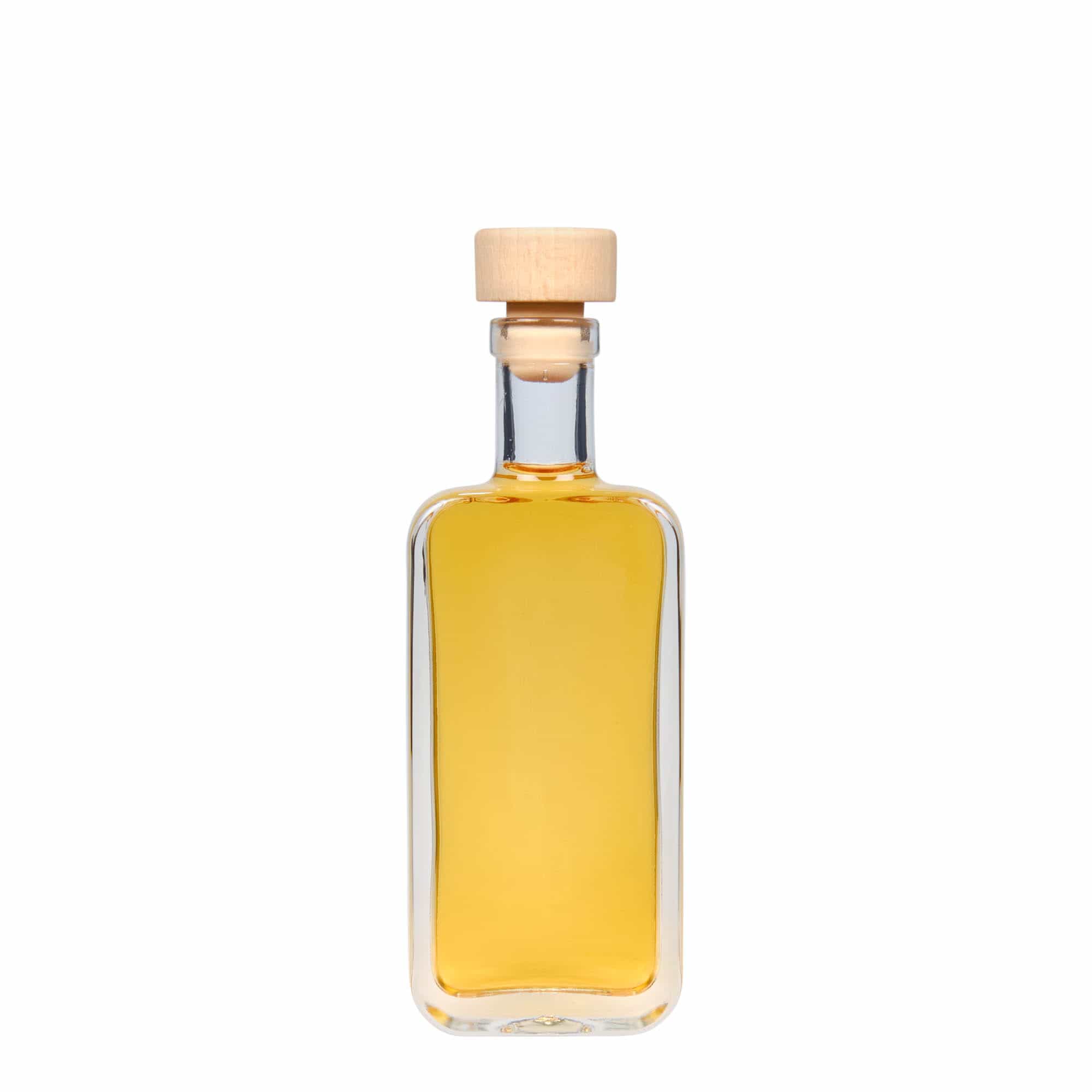 Botella de cristal de 100 ml 'Nice', rectangular, boca: corcho