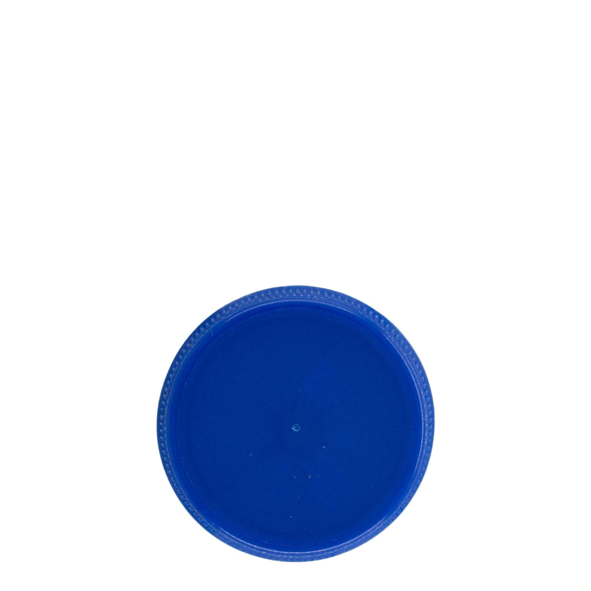 Tapón de rosca de dos entradas, plástico de PE, azul, para boca: PET 38 mm