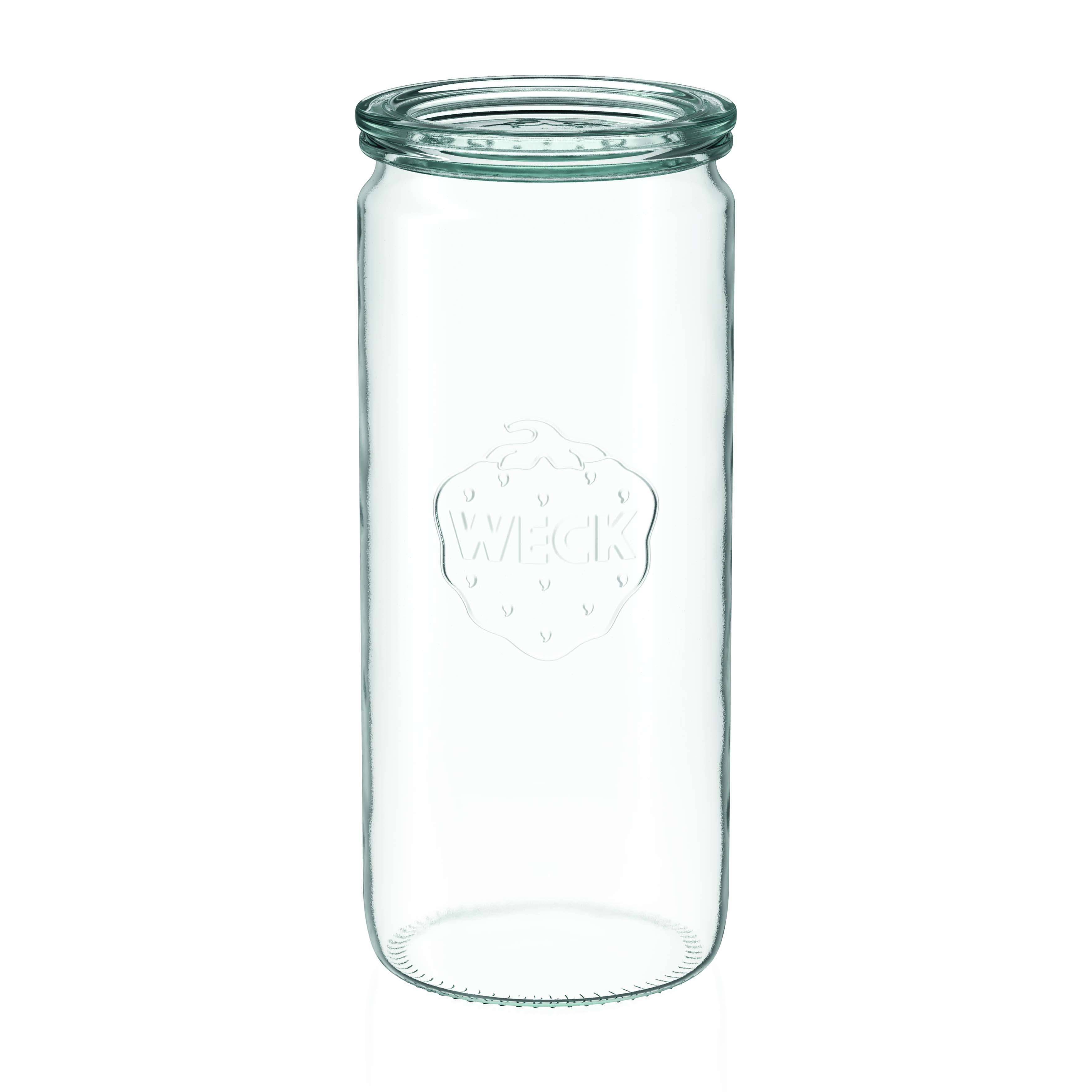 6x 1040 ml vaso cilíndrico WECK con tapa de vidrio RR 80