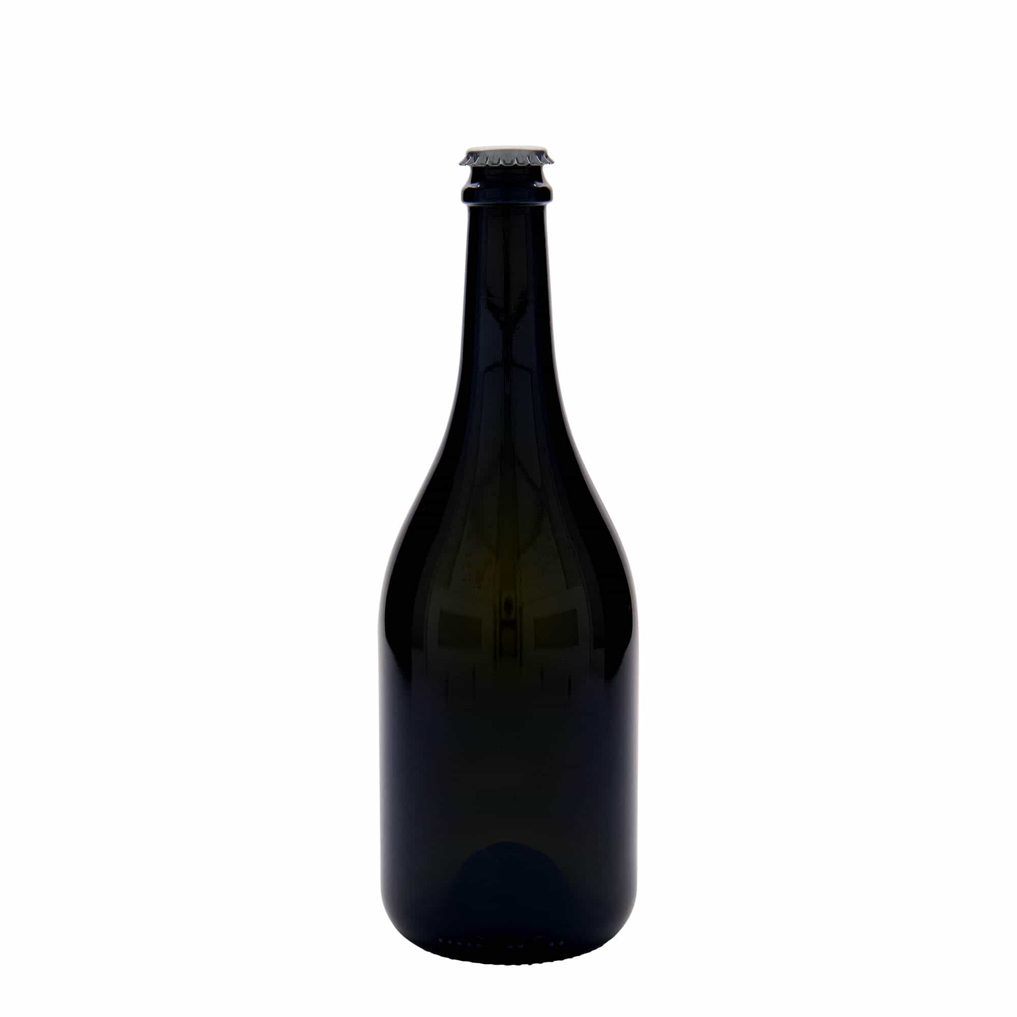 Botella de cerveza de 750 ml «Horta», vidrio, verde antiguo, boca: tapón corona