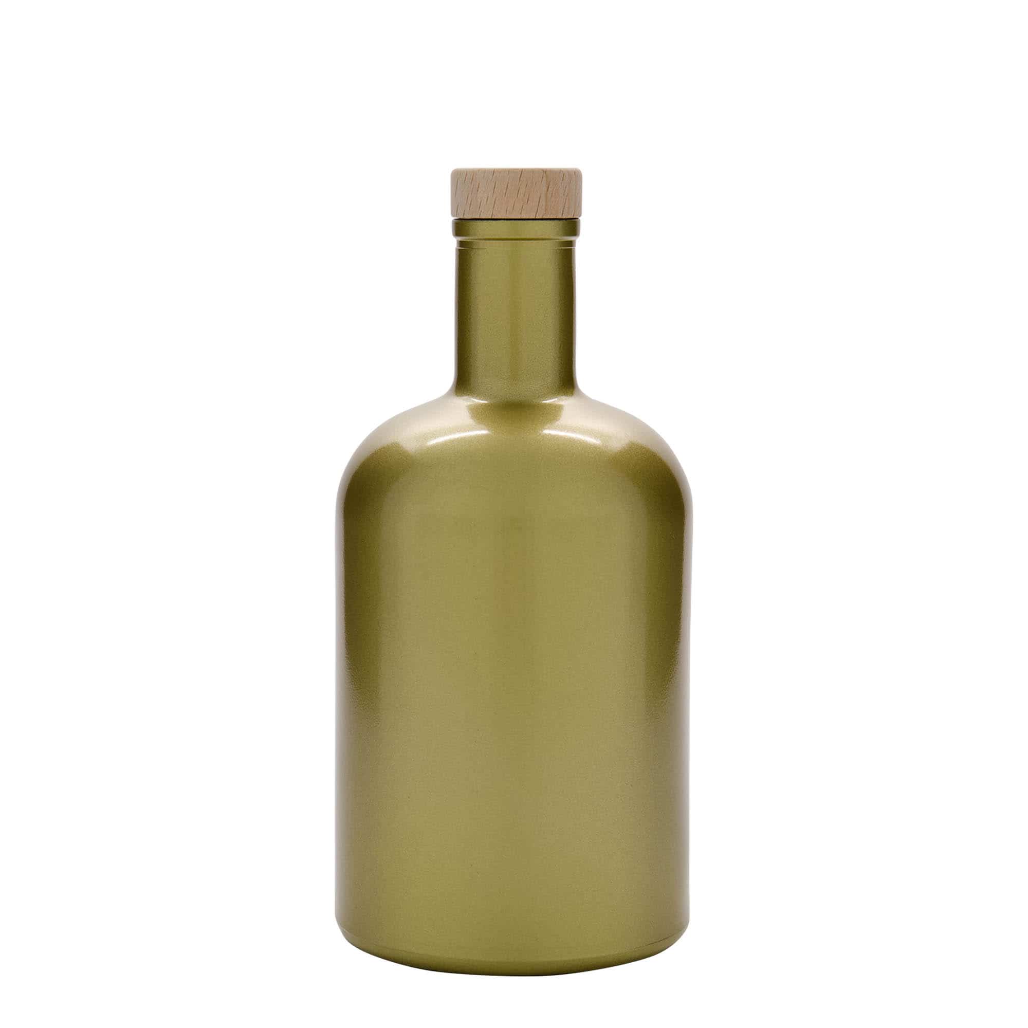 Botella de vidrio 'Gerardino' de 700 ml, dorado, boca: corcho