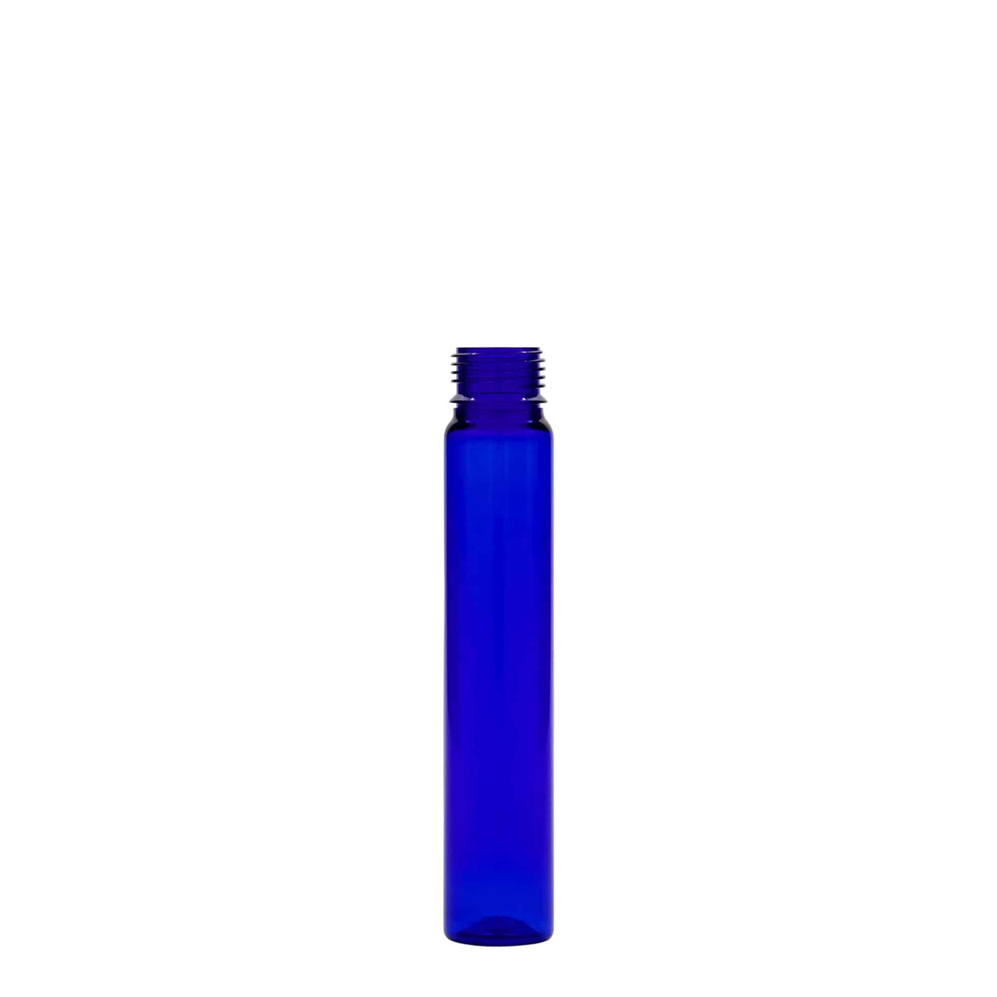 Tubito de PET de 25 ml, plástico, azul real, boca: tapón de rosca