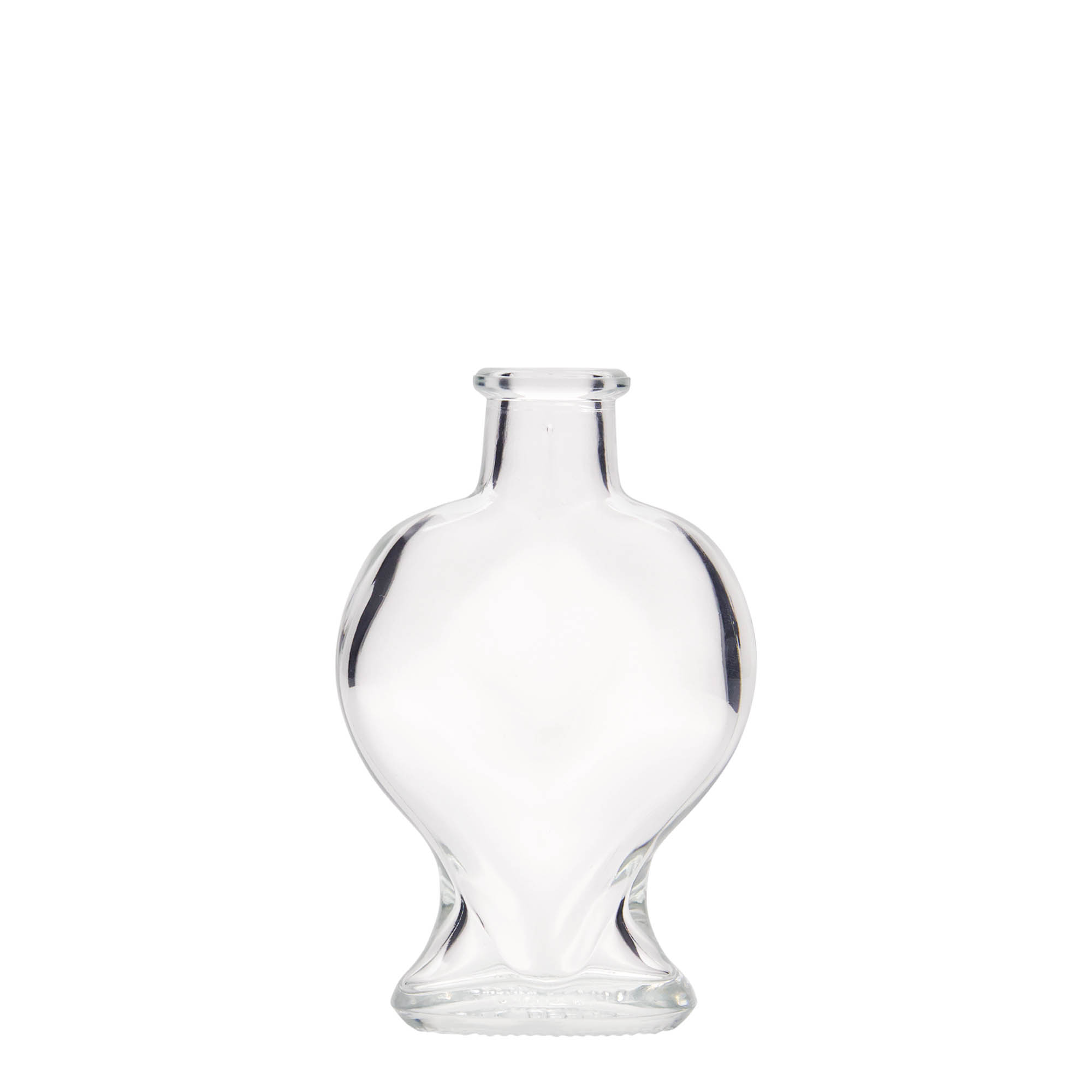 Botella de vidrio de 100 ml 'Corazón', boca: corcho Botella de vidrio de 100 ml 'Corazón', boca: corcho