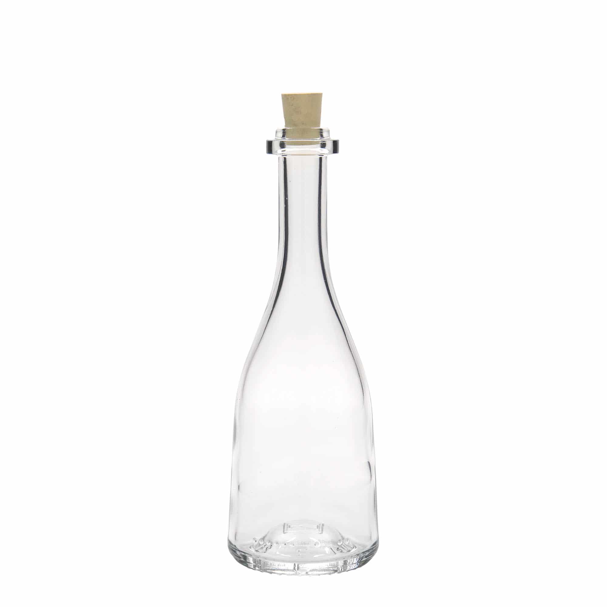 Botella de vidrio 'Rustica' de 200 ml, boca: corcho