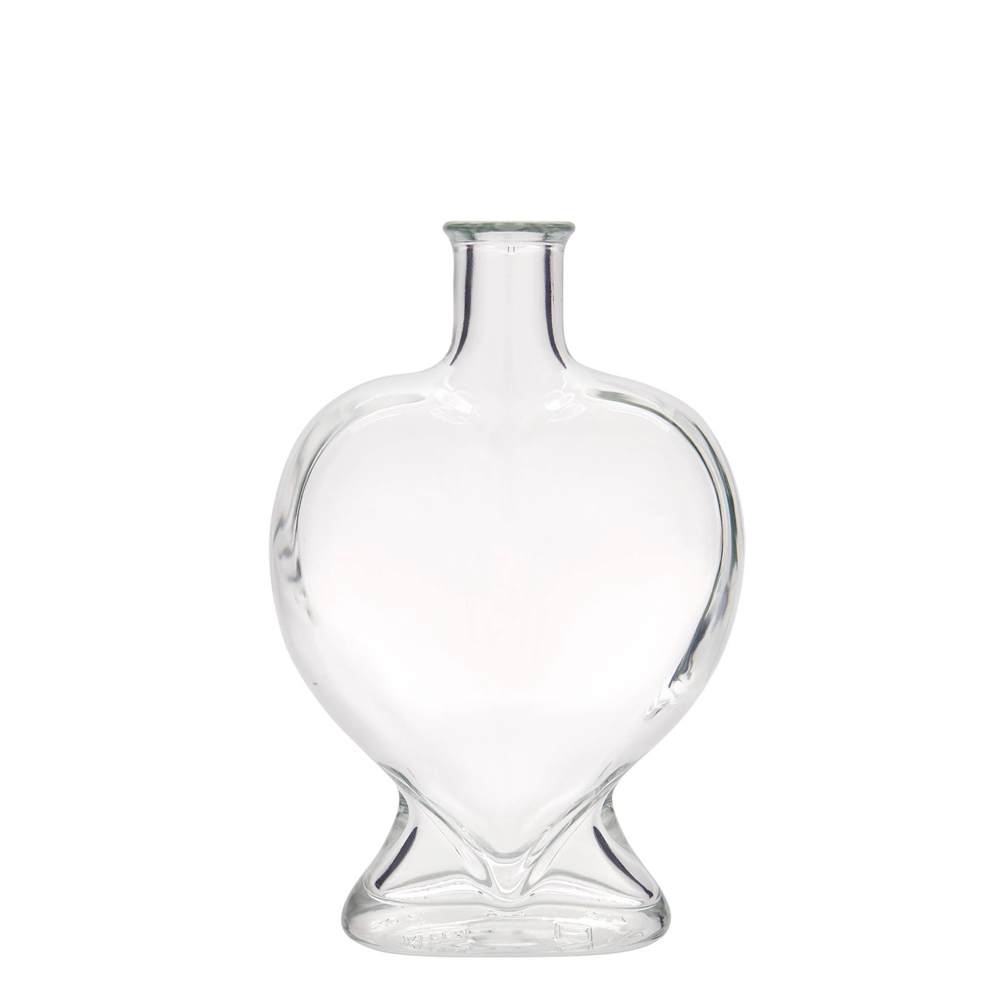 Botella de vidrio de 500 ml 'Corazón', boca: corcho Botella de vidrio de 500 ml 'Corazón', boca: corcho