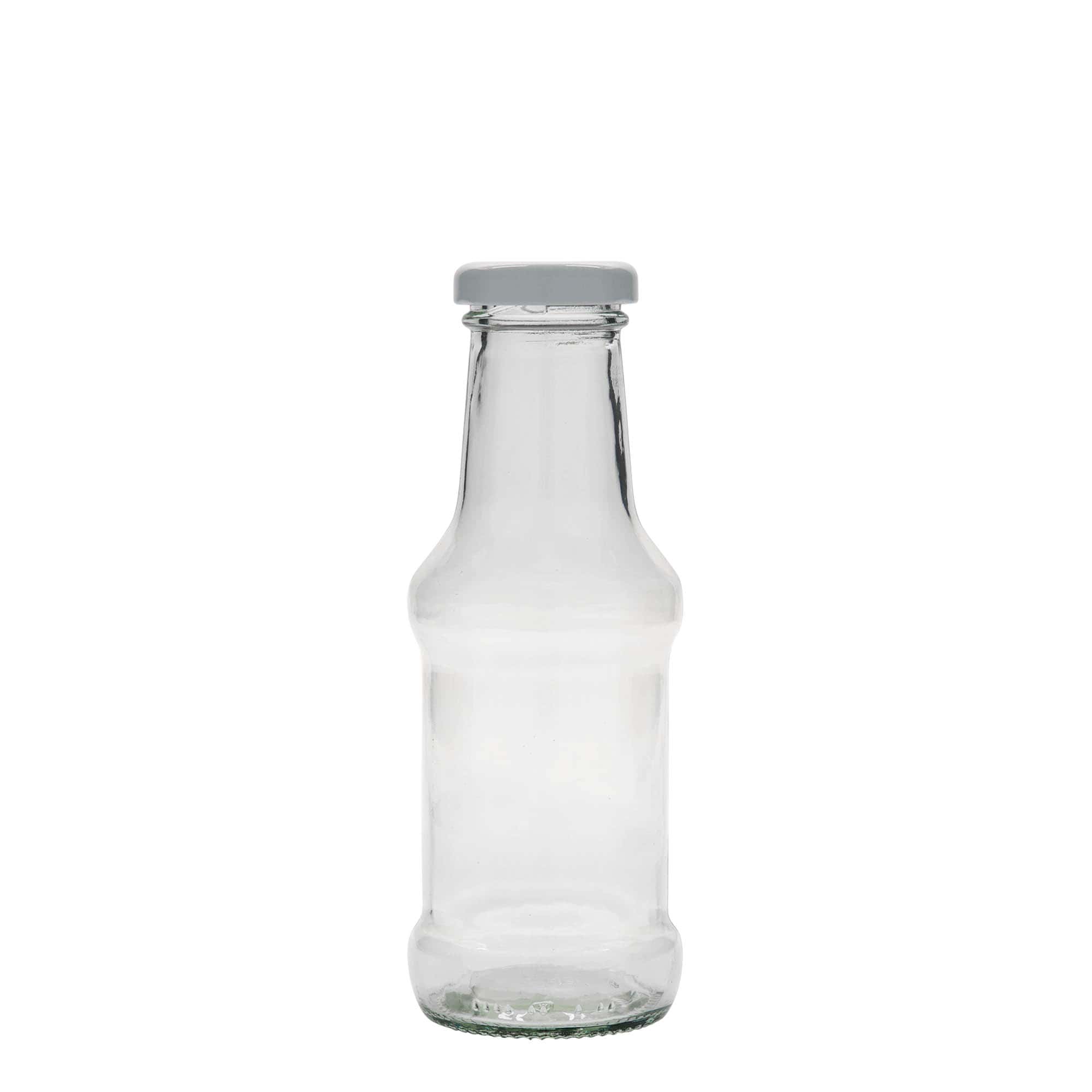 Botella para salsa de 250 ml, vidrio, boca: rosca (TO 38)