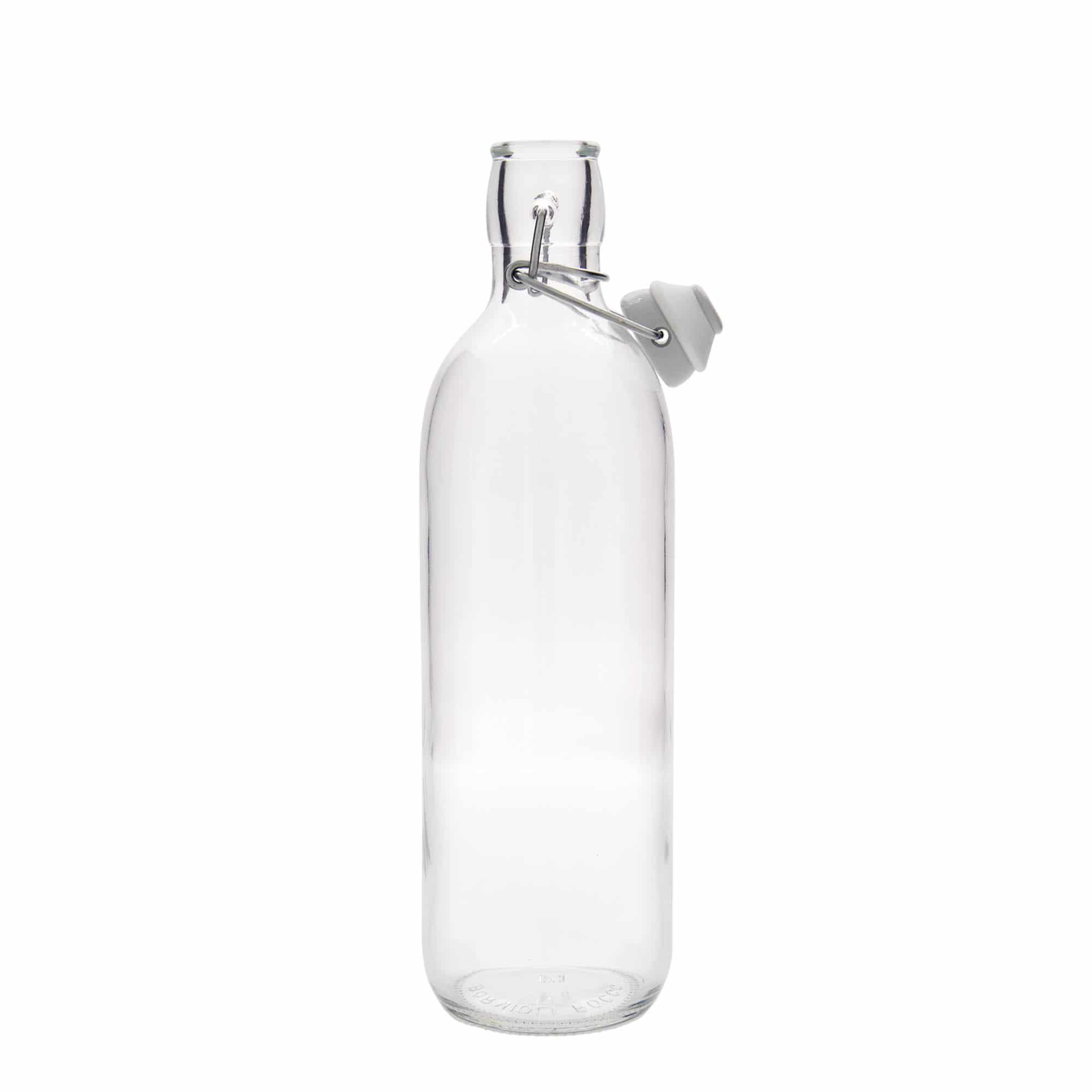 Botella de vidrio 'Emilia' de 1000 ml, boca: tapón mecánico Botella de vidrio 'Emilia' de 1000 ml, boca: tapón mecánico