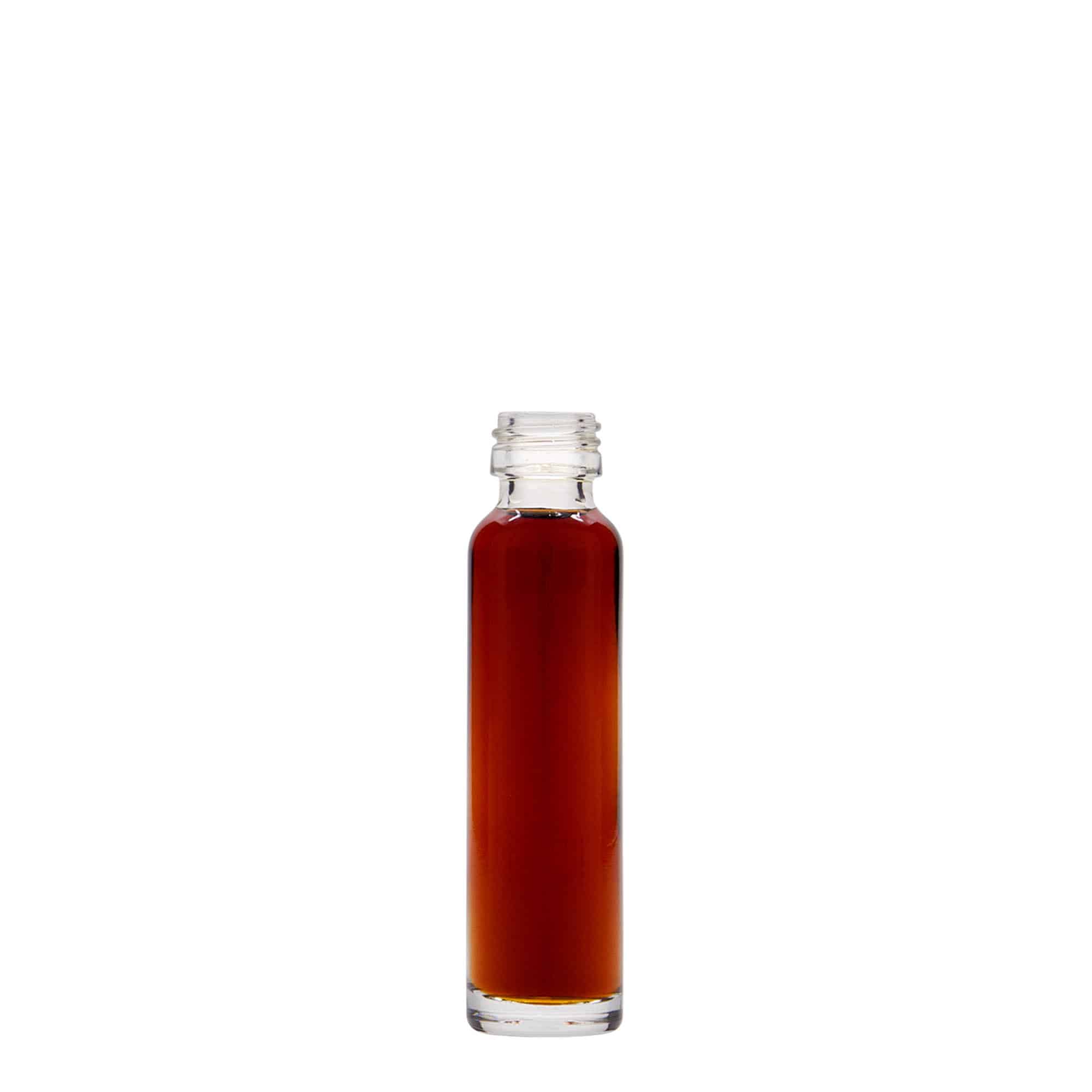 Botella cilíndrica de 20 ml, vidrio, boca: PP 18