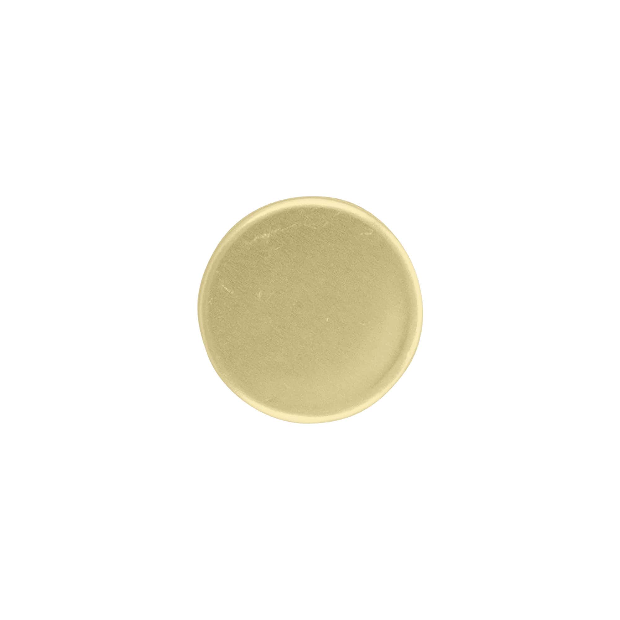 Tapón roscado con vertedor, metal-plástico, dorado, para boquilla: PP 31,5