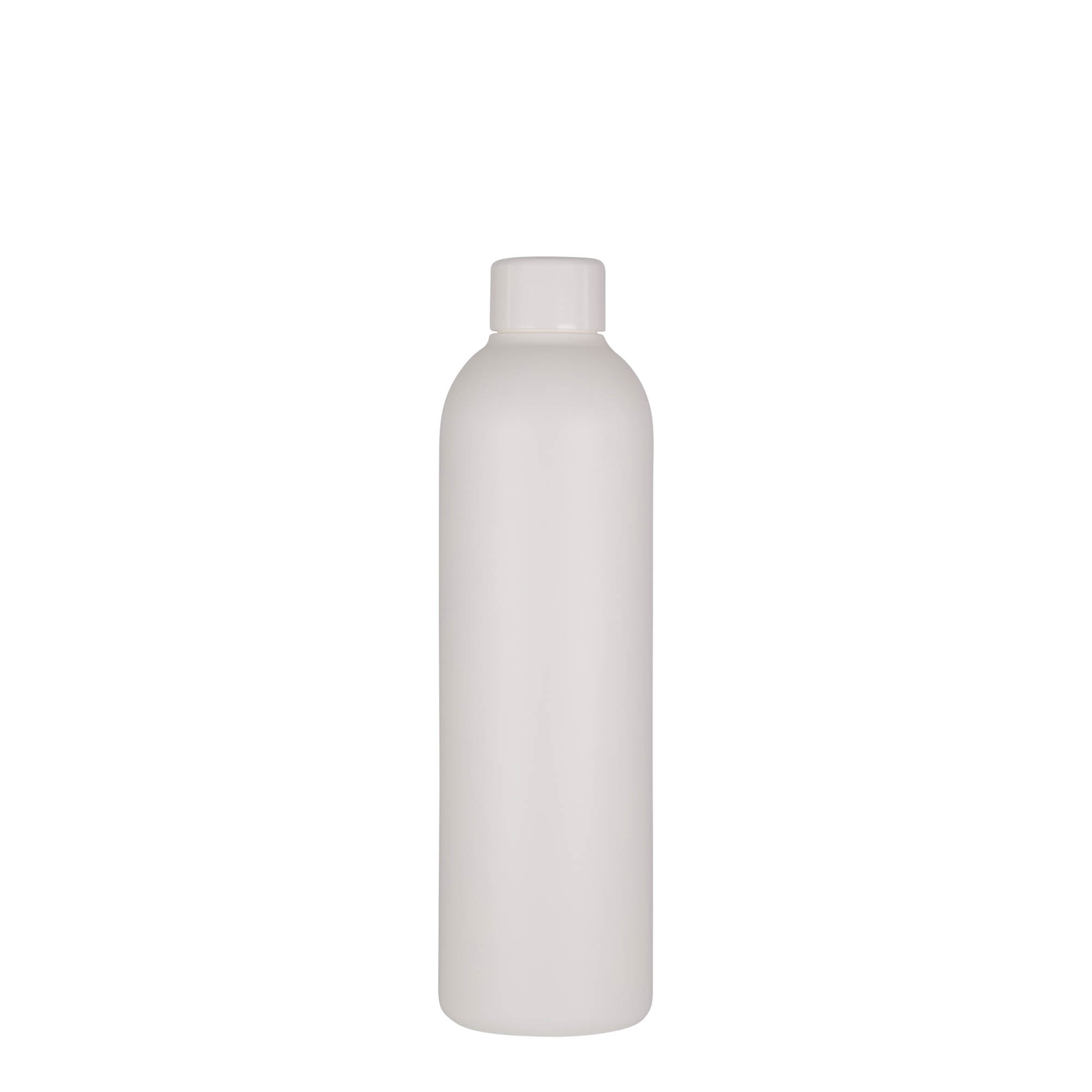 Botella de plástico de 250 ml «Tuffy», HDPE, blanca, boca: 24/410