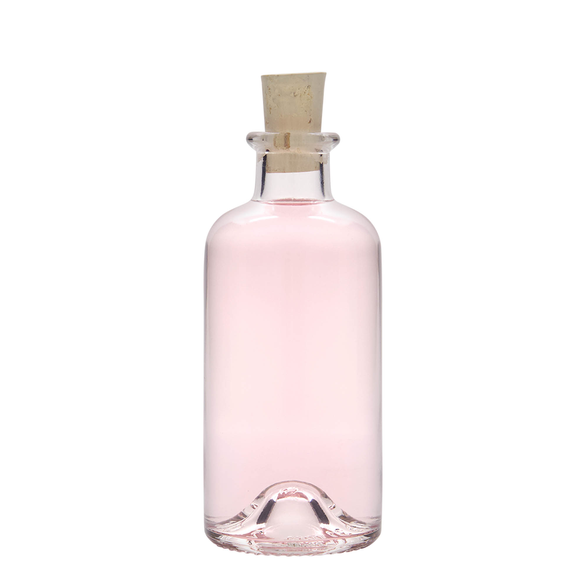 Botella de vidrio de 200 ml para farmacéutico, boca: corcho