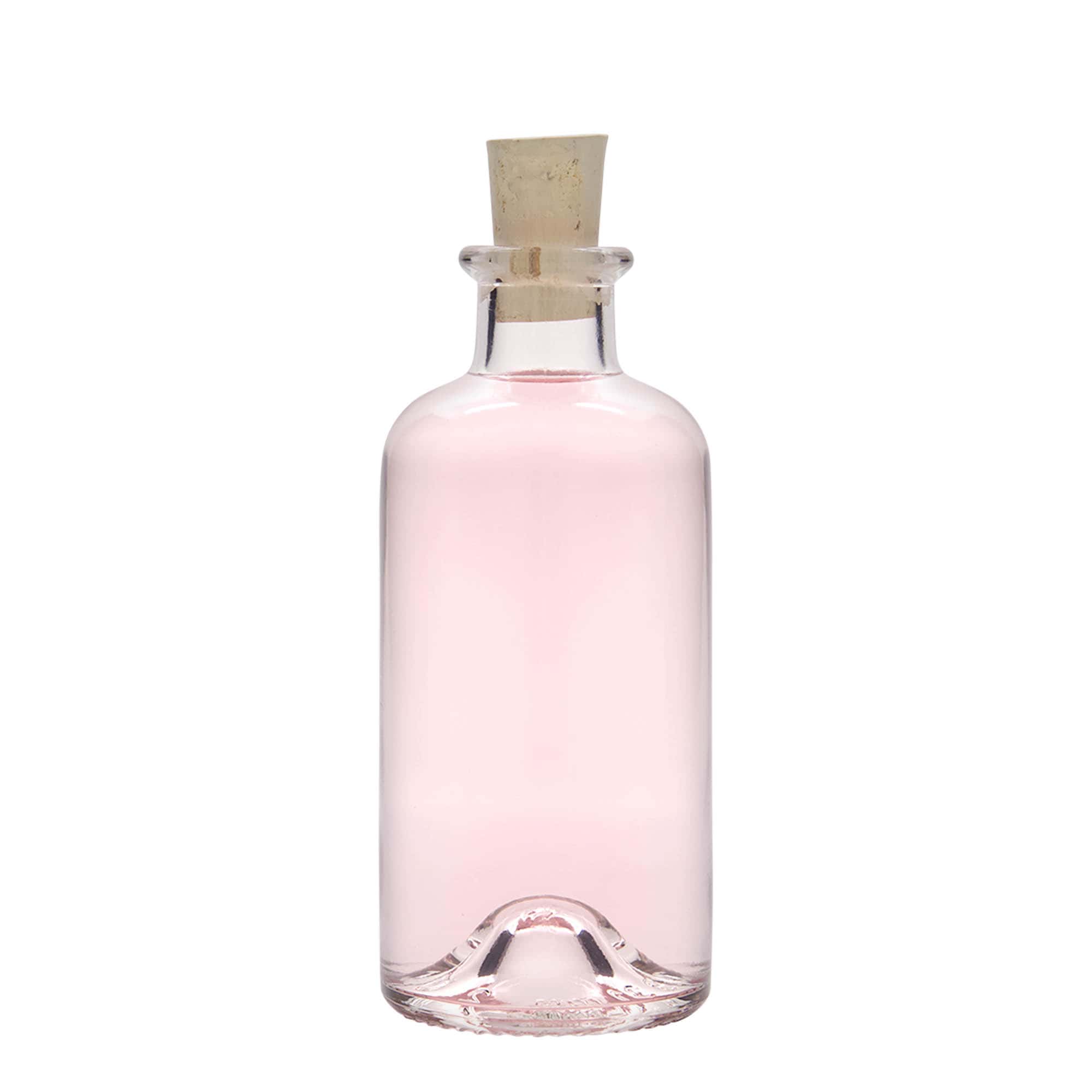 Botella de vidrio de 200 ml para farmacéutico, boca: corcho