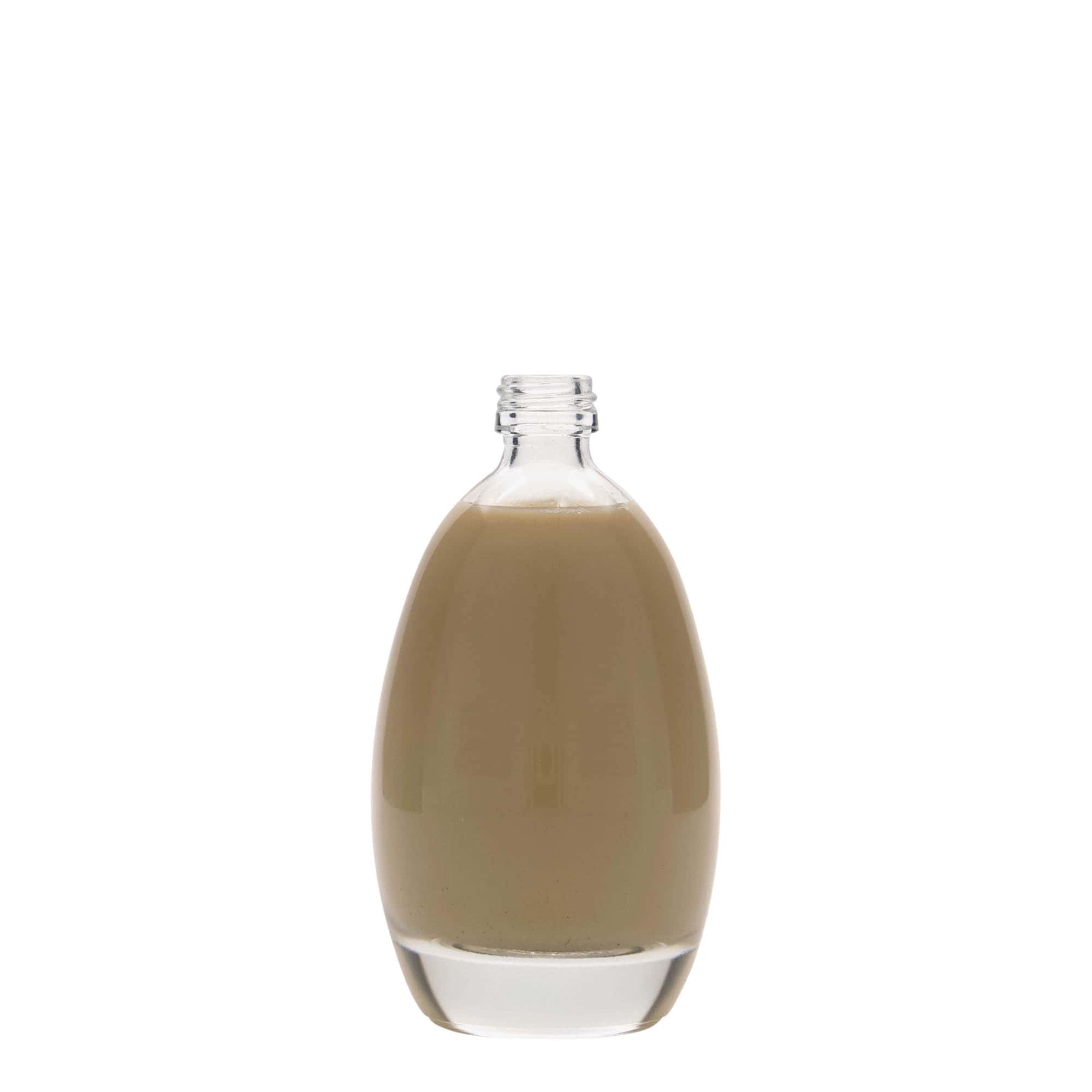 Botella de vidrio de 100 ml 'Huevo', boca: PP 18 Botella de vidrio de 100 ml 'Huevo', boca: PP 18
