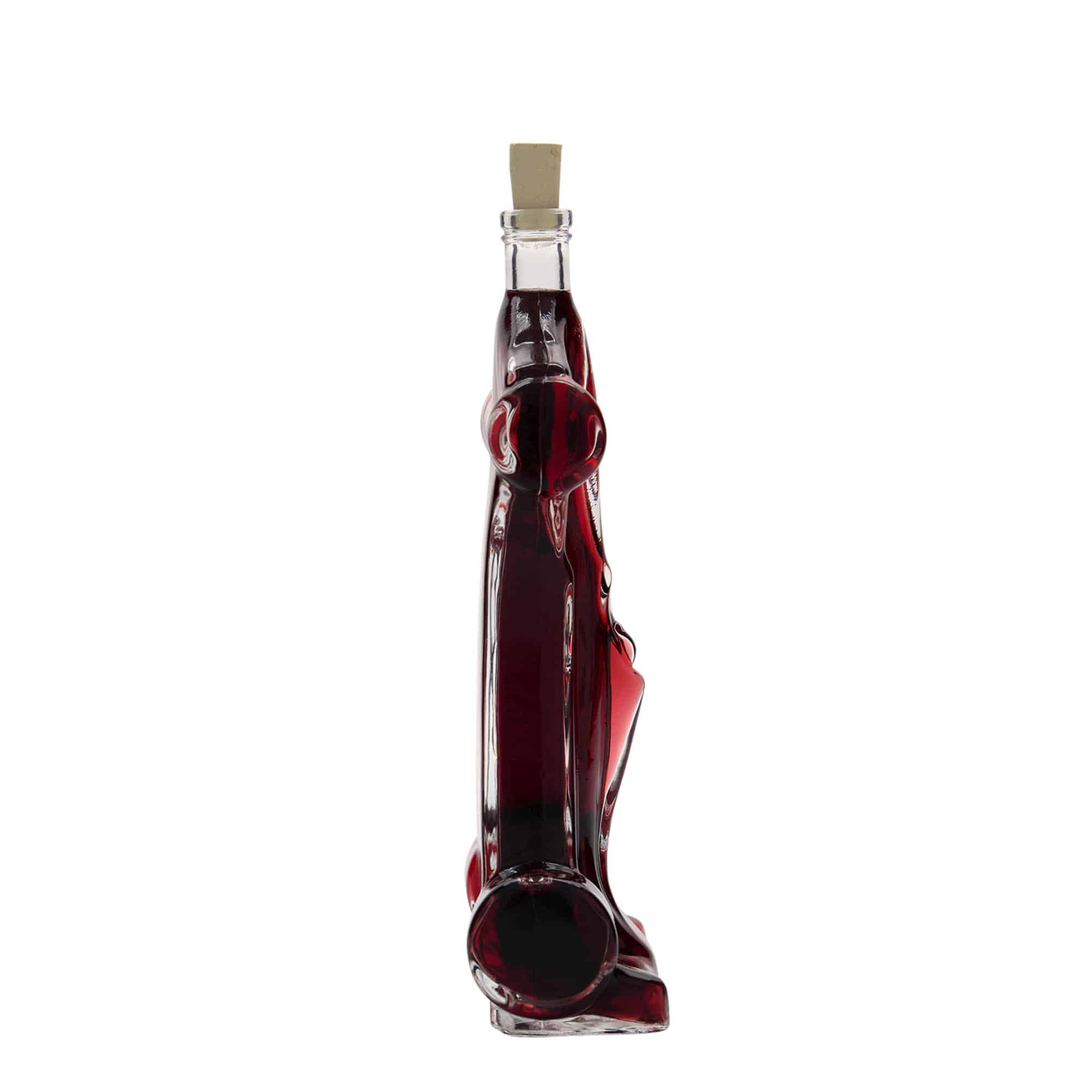 Botella de vidrio de 200 ml 'Coche de carreras', boca: corcho