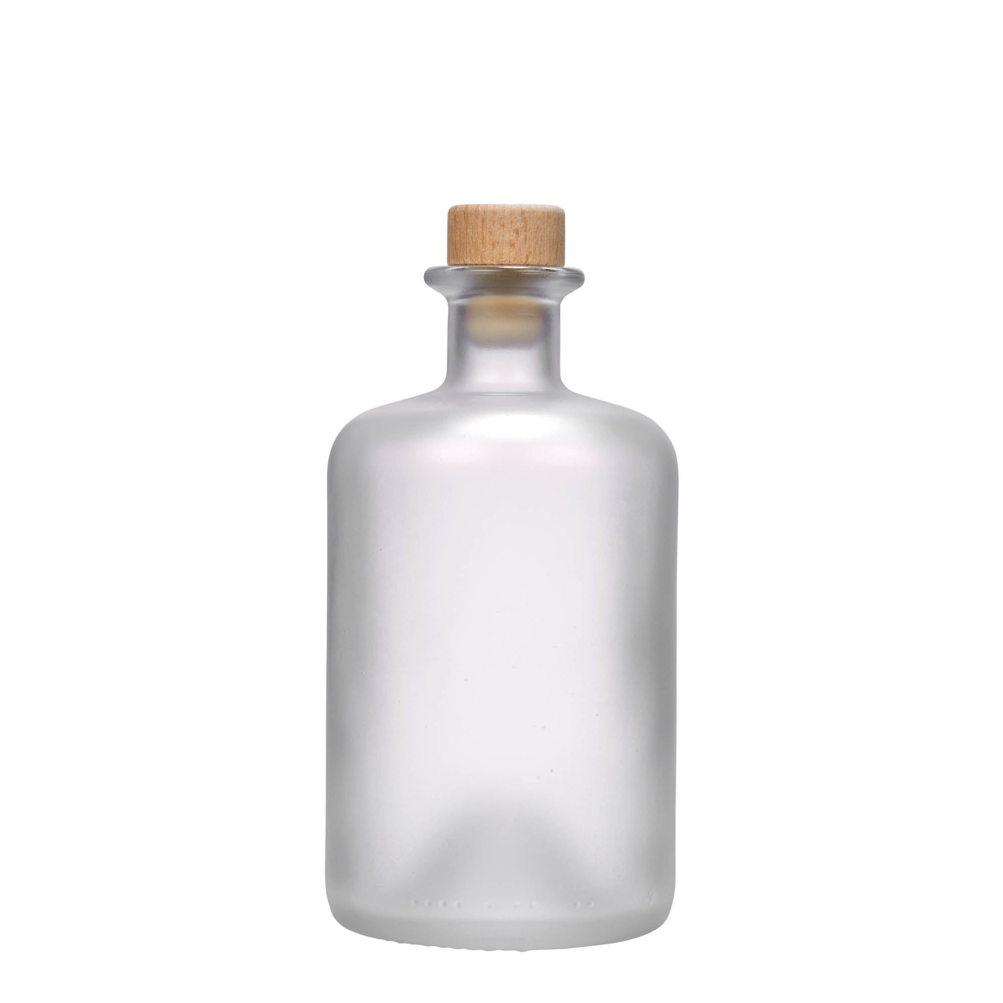 Botella de vidrio de 500 ml para farmacéutico, enfriada, boca: corcho