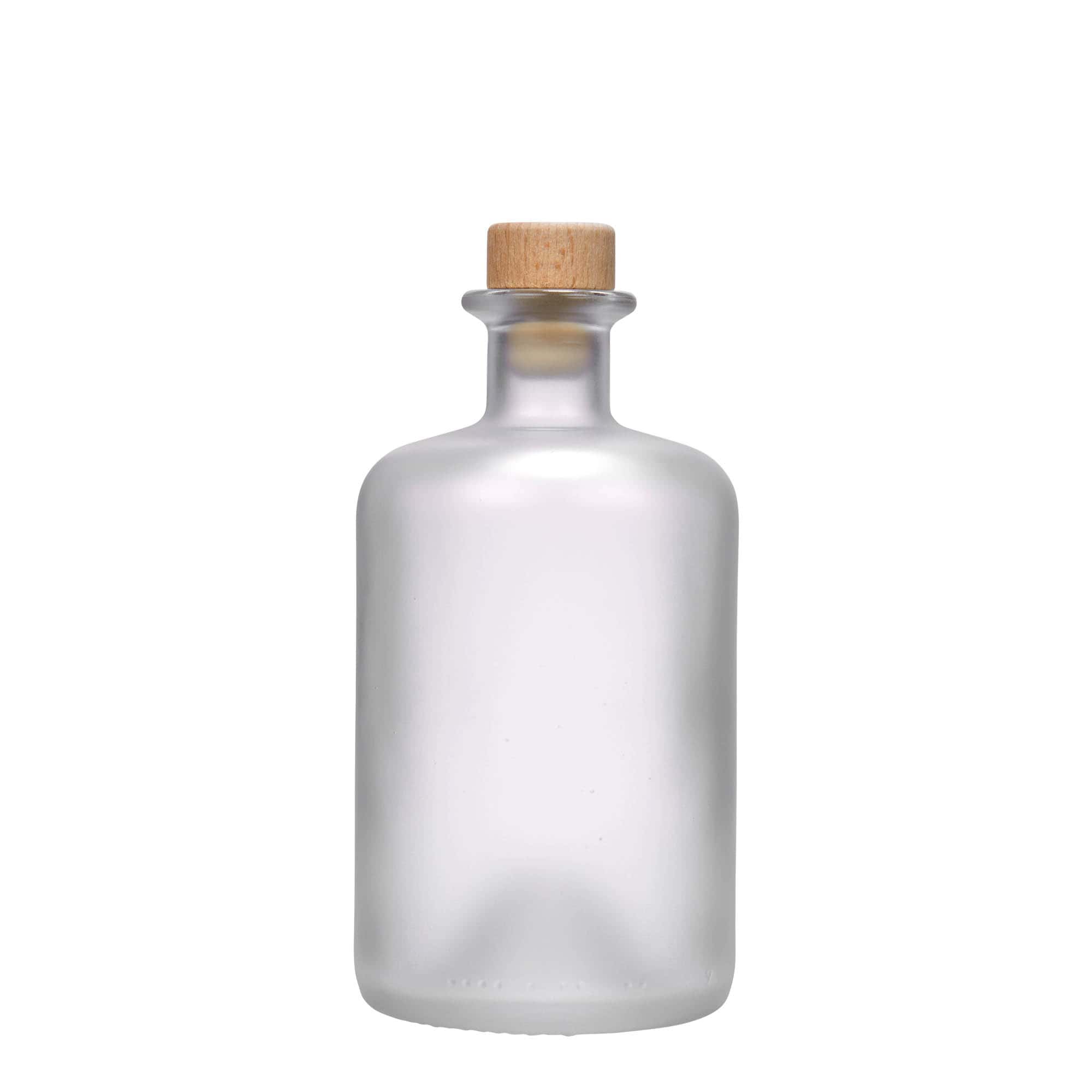 Botella de vidrio de 500 ml para farmacéutico, enfriada, boca: corcho