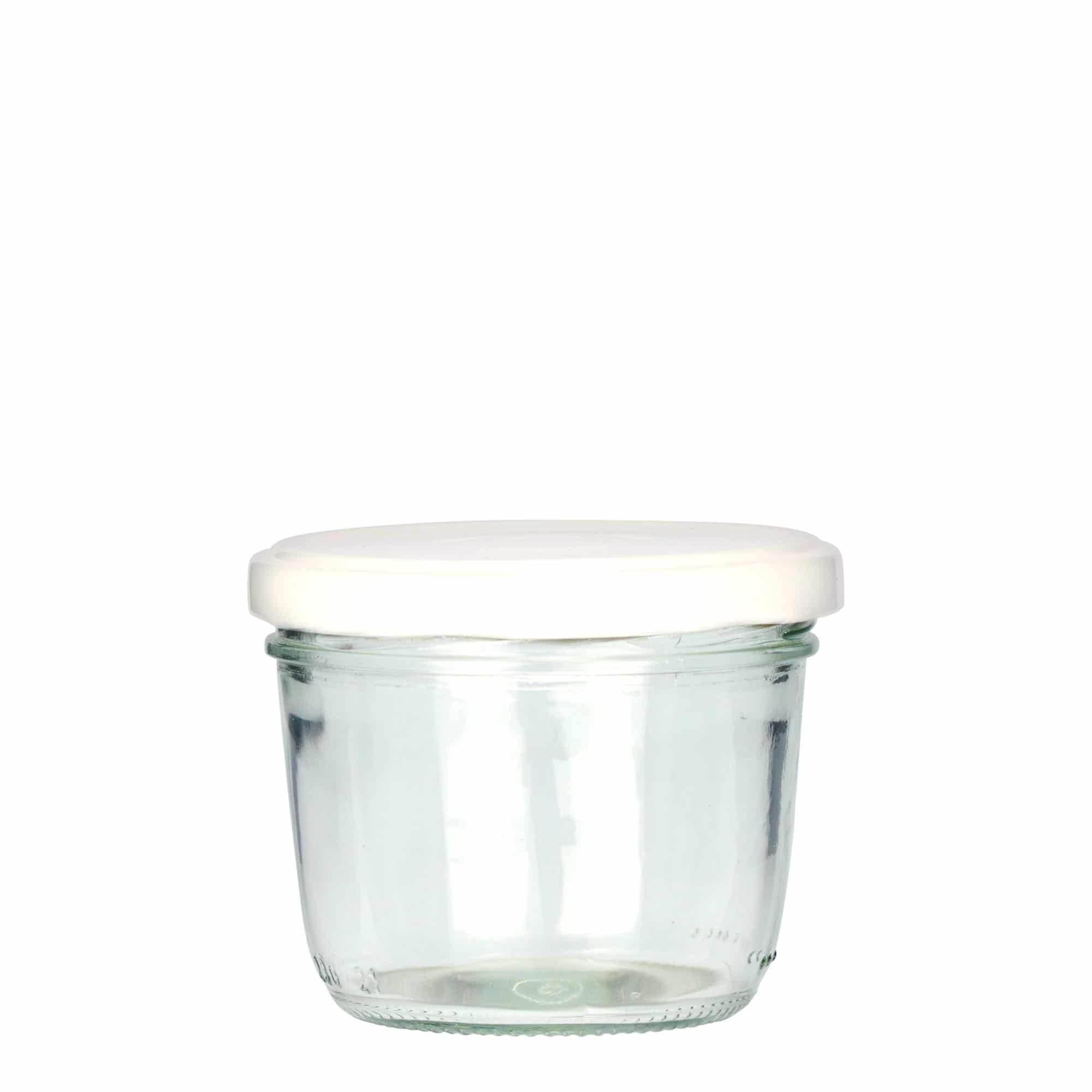 Tarro de vidrio conico de 230 ml, boca: Twist-Off (TO 82)