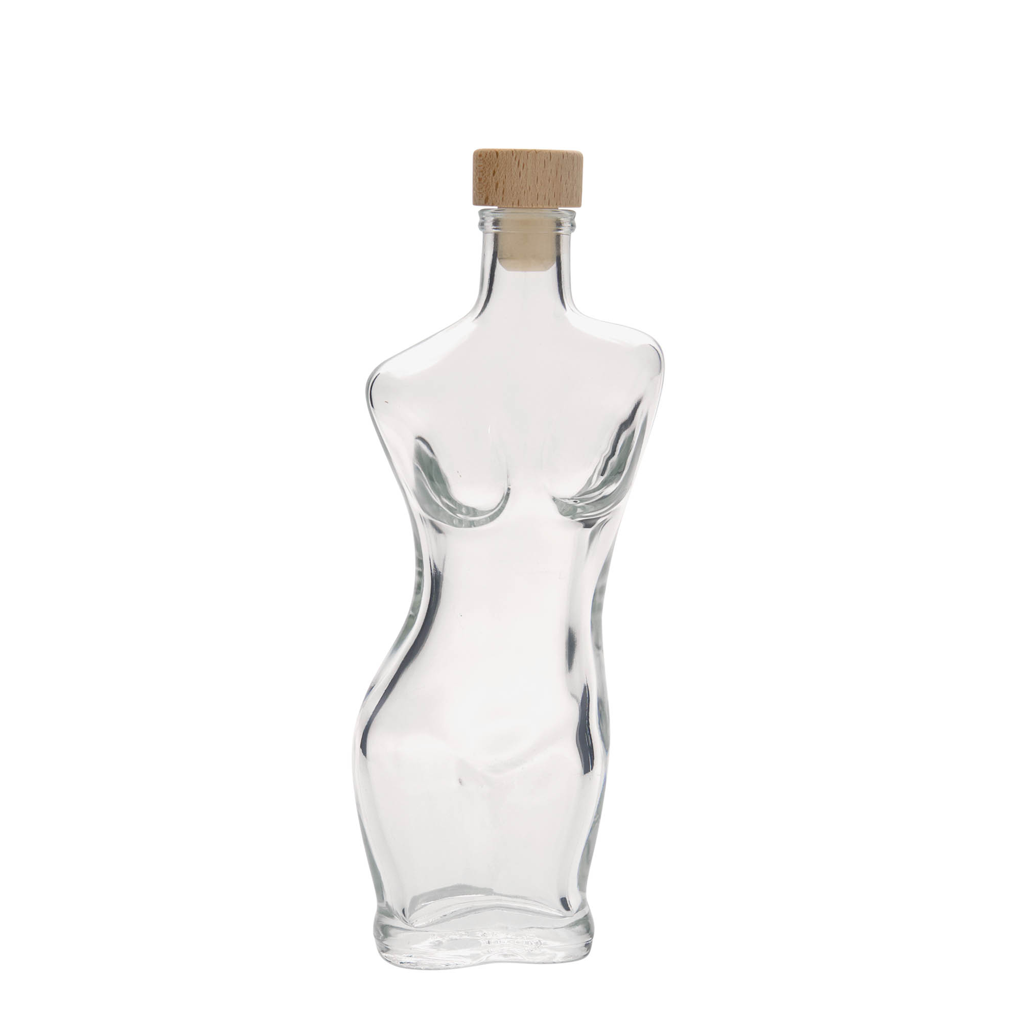 Botella de vidrio de 200 ml 'Eva', boca: corcho
