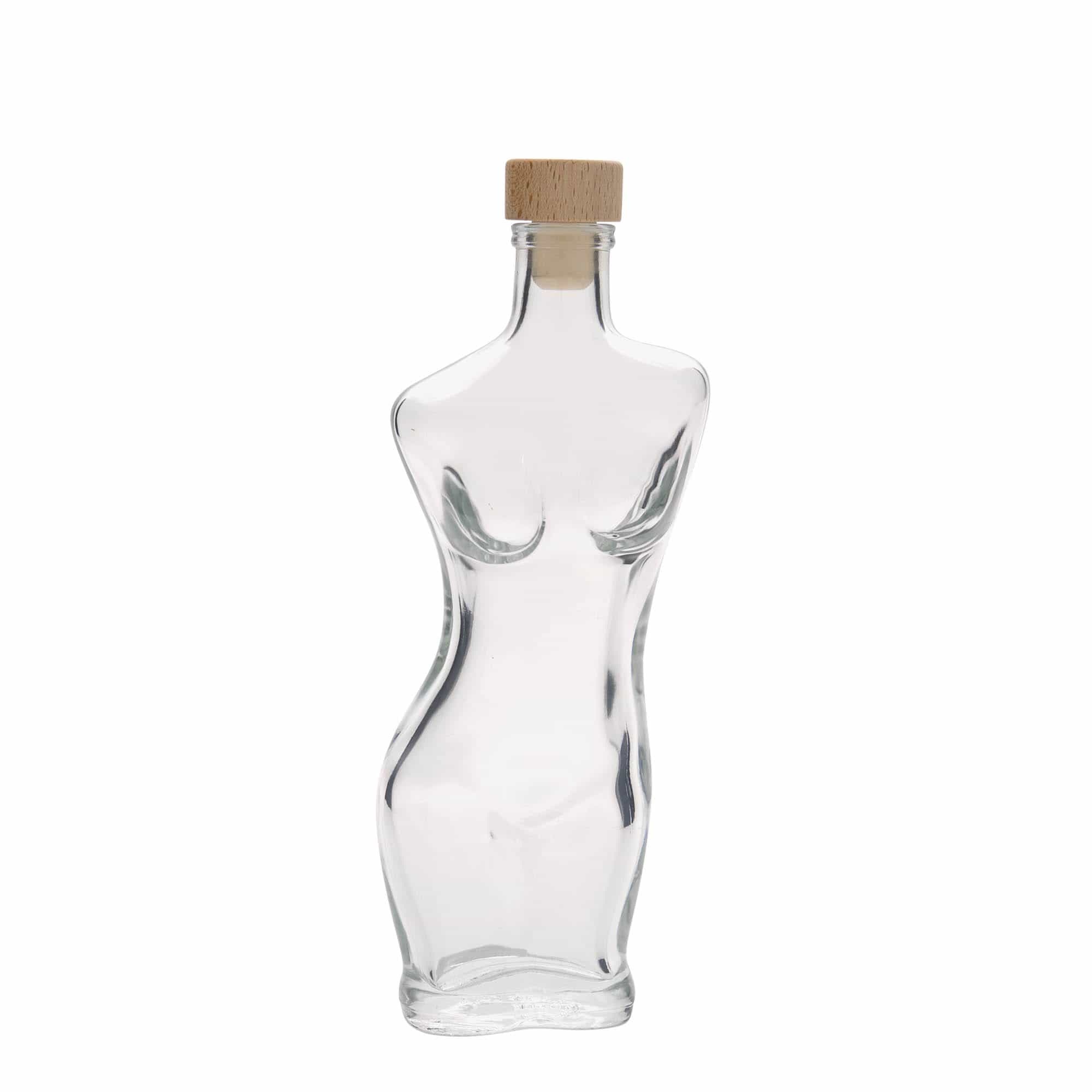 Botella de vidrio de 200 ml 'Eva', boca: corcho