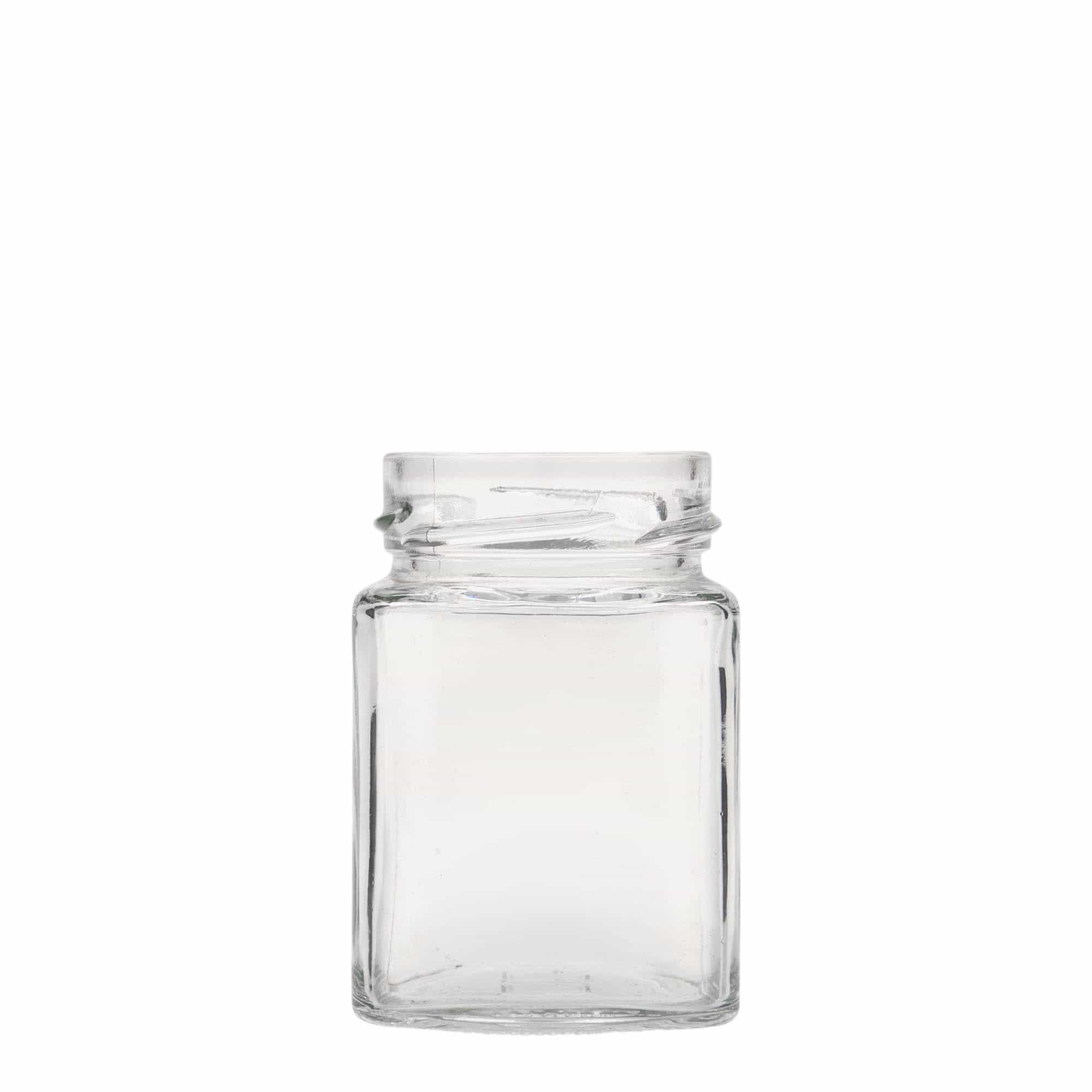 Tarro cuadrado 'Funny' de 212 ml, boca: Deep-Twist-Off (DTO 58) Tarro cuadrado 'Funny' de 212 ml, boca: Deep-Twist-Off (DTO 58)