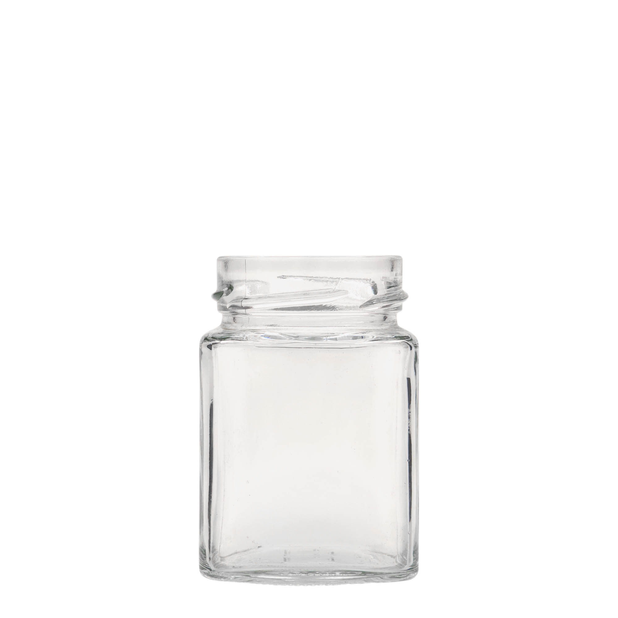 212 ml Tarro cuadrado 'Funny', boca: Deep-Twist-Off (DTO 58)