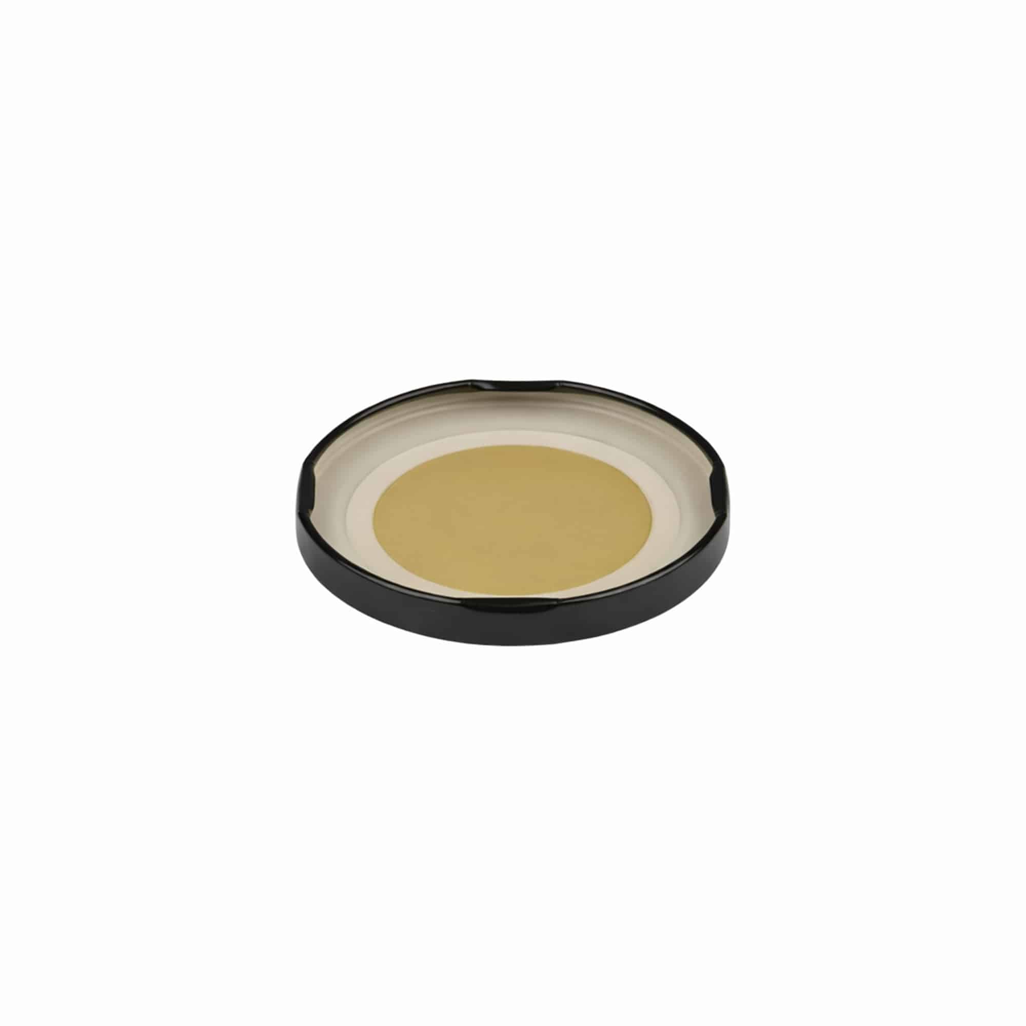 Tapa Twist-off, hojalata, esterilizable, negras, para boca: TO 66
