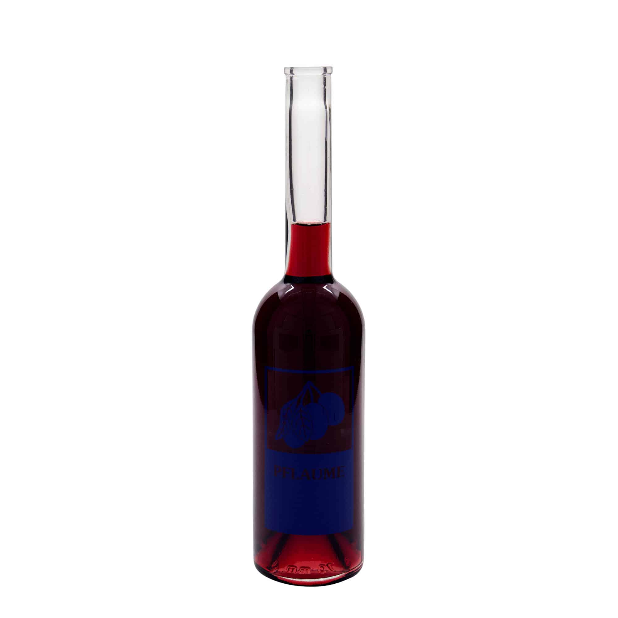Botella de vidrio 'Opera' de 500 ml, motivo: ciruela, boca: corcho