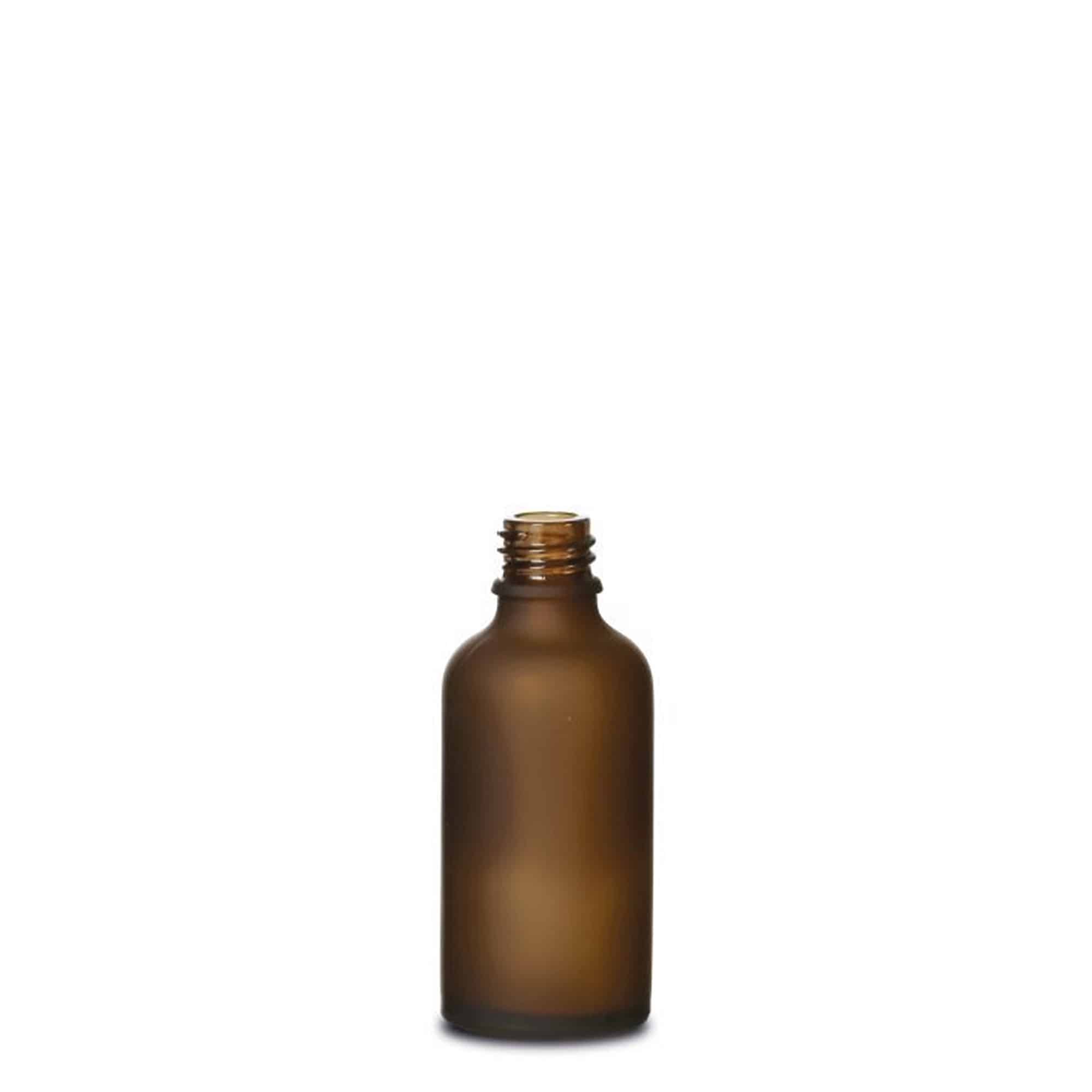 Frasco medicinal 50ml, vidrio, marrón esmerilado, boca: DIN 18 Frasco medicinal 50ml, vidrio, marrón esmerilado, boca: DIN 18