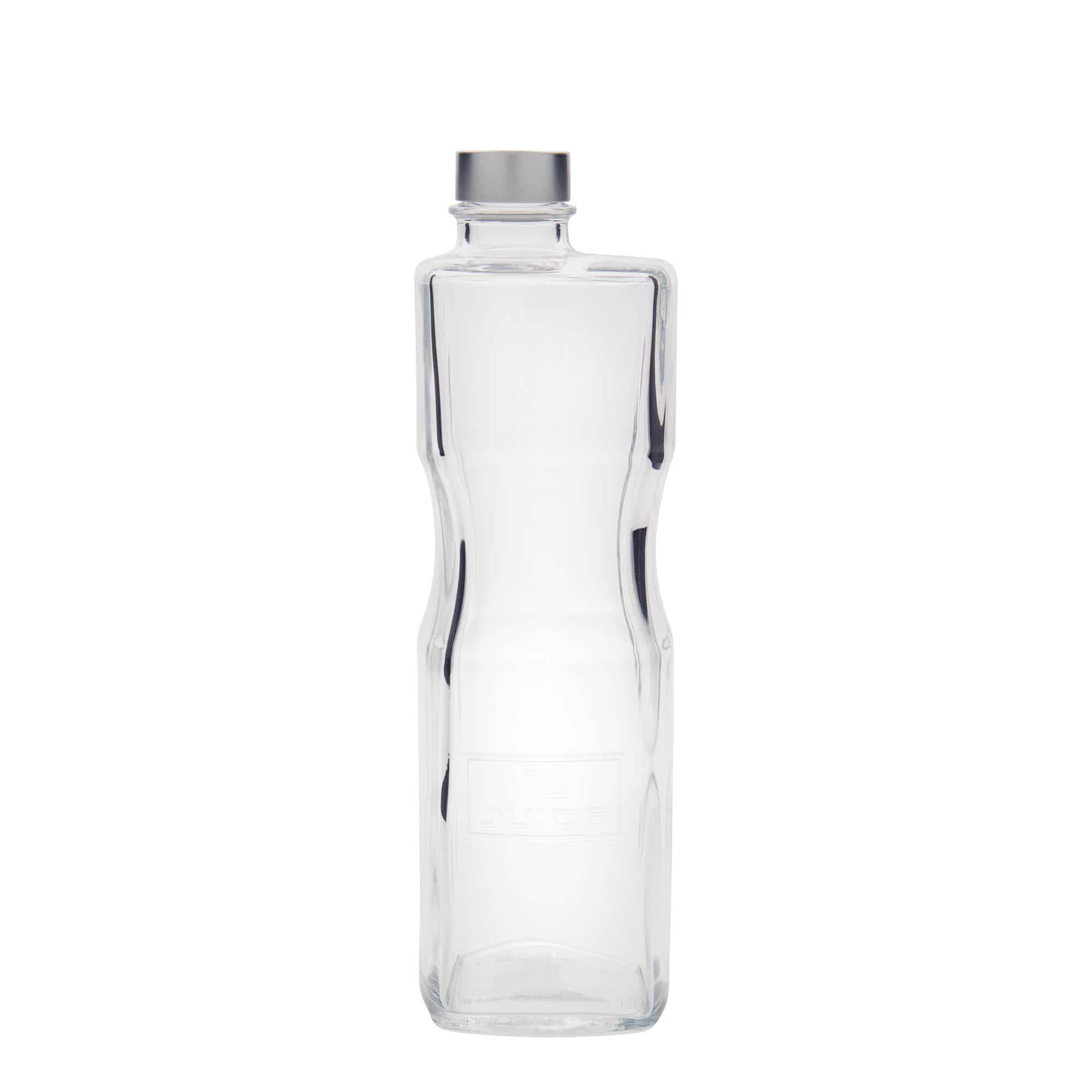 Botella de vidrio 'Optima Juice' de 1000 ml, rectangular, boca: tapón de rosca