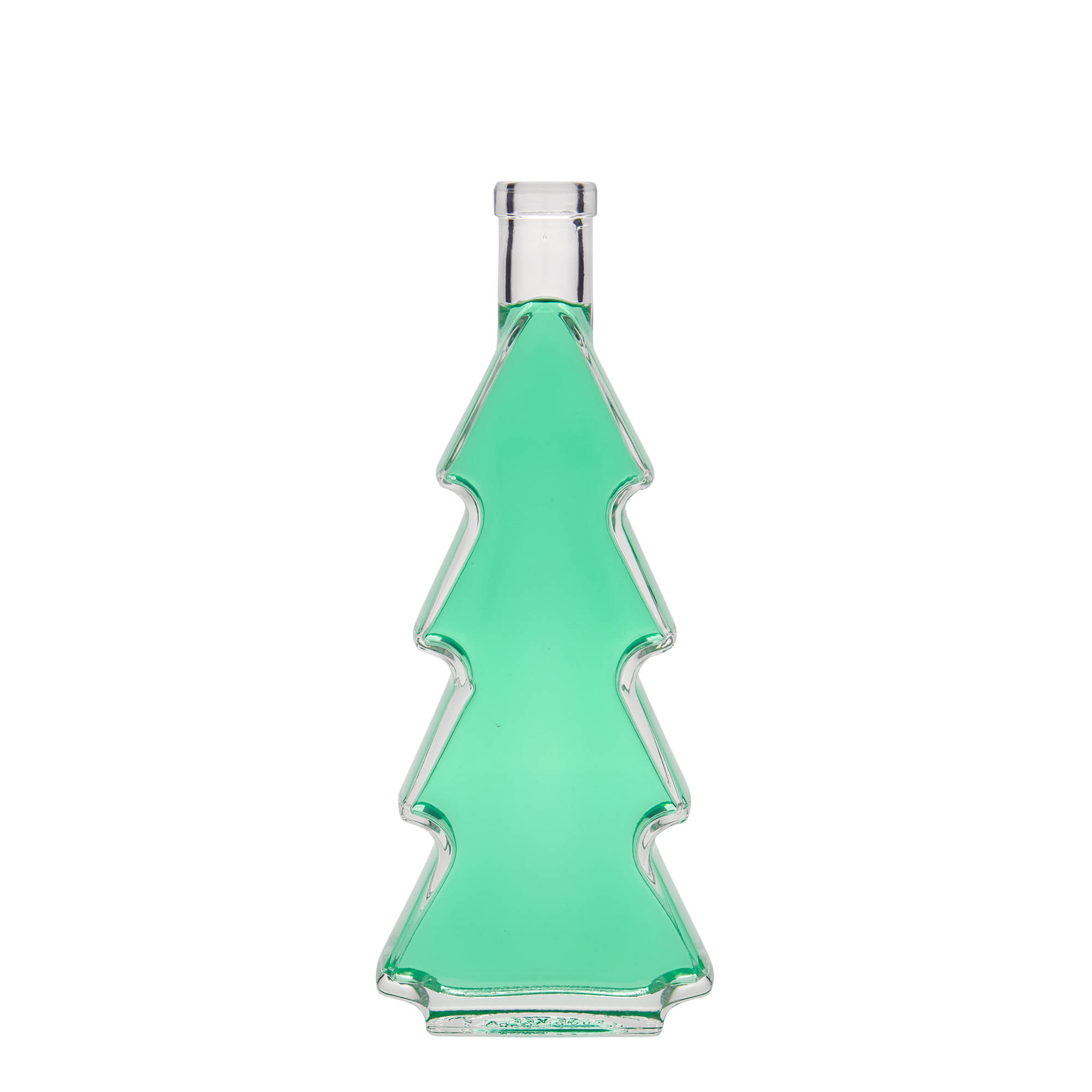 Botella de cristal de 350 ml «Árbol de Navidad», boca: corcho