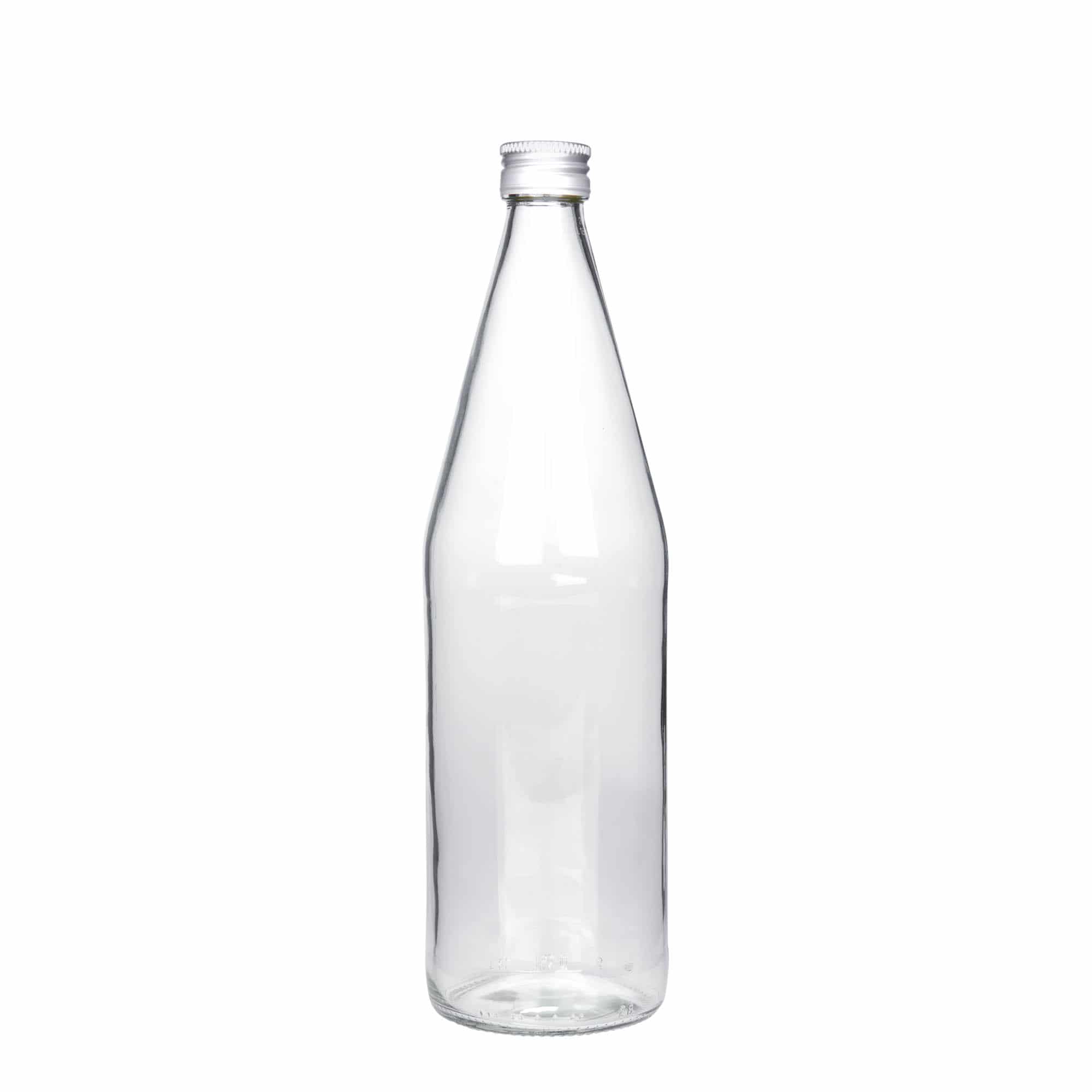 Botella universal de 750 ml con forma de zanahoria, vidrio, boca: PP 28