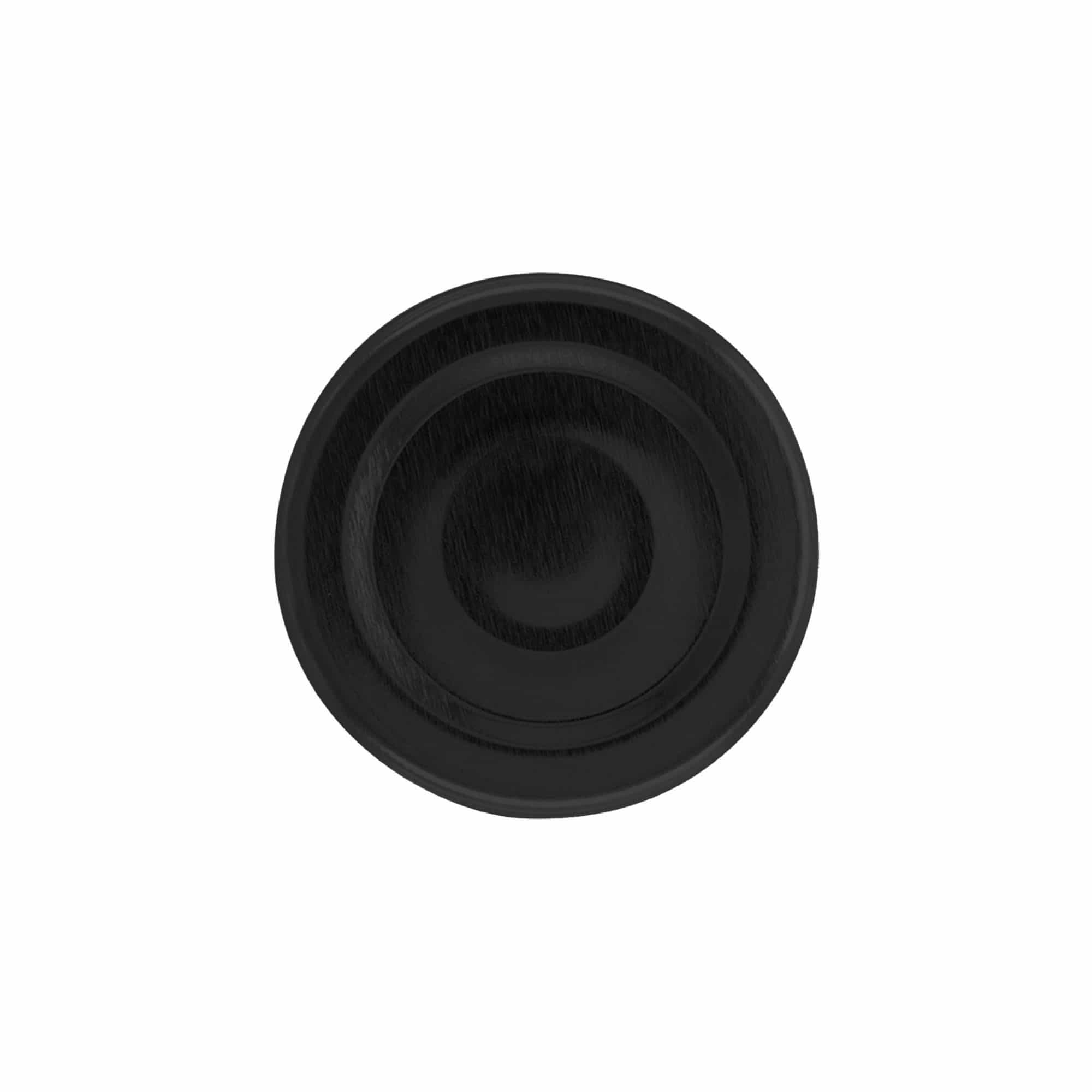 Tapa Twist-Off, hojalata, negra, para boca: TO 43