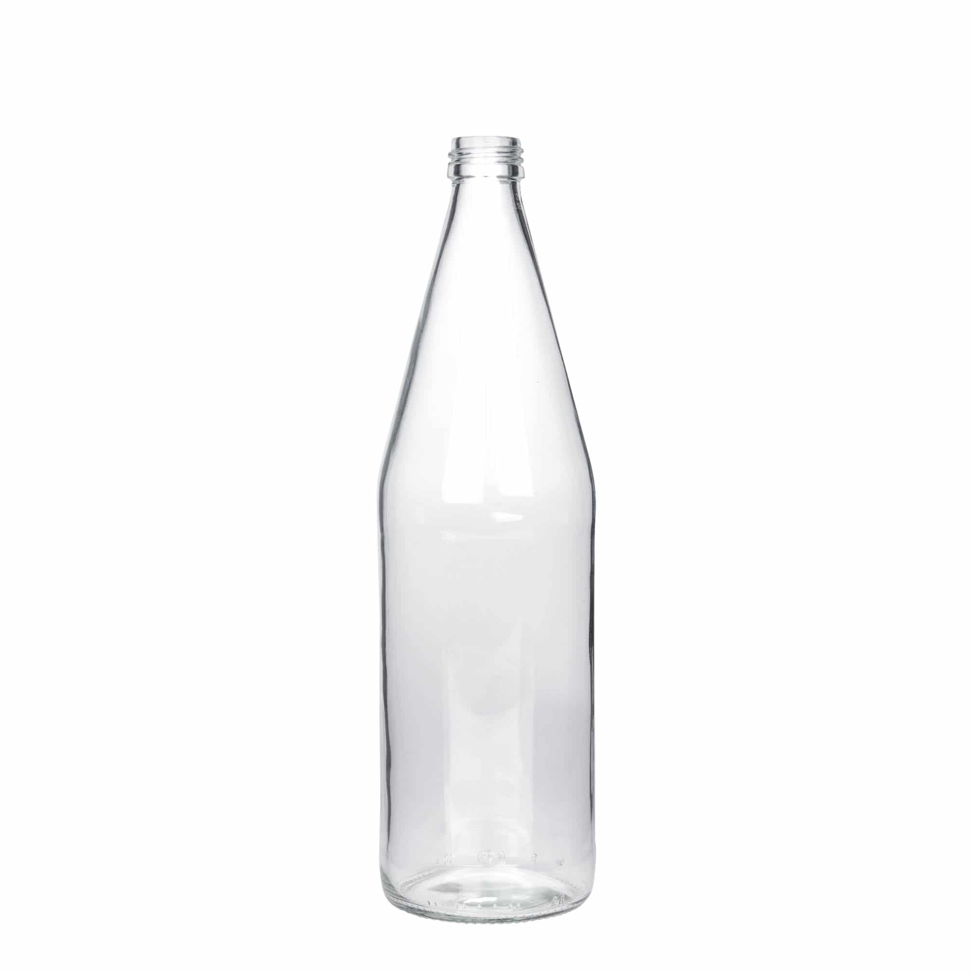 Botella universal de 750 ml con forma de zanahoria, vidrio, boca: PP 28