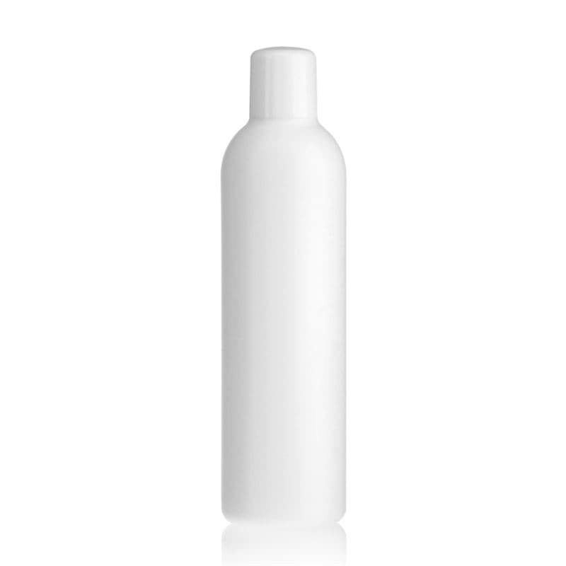 Botella de plástico 'Tuffy' de 300 ml, HDPE, blanco, boca: GPI 24/410