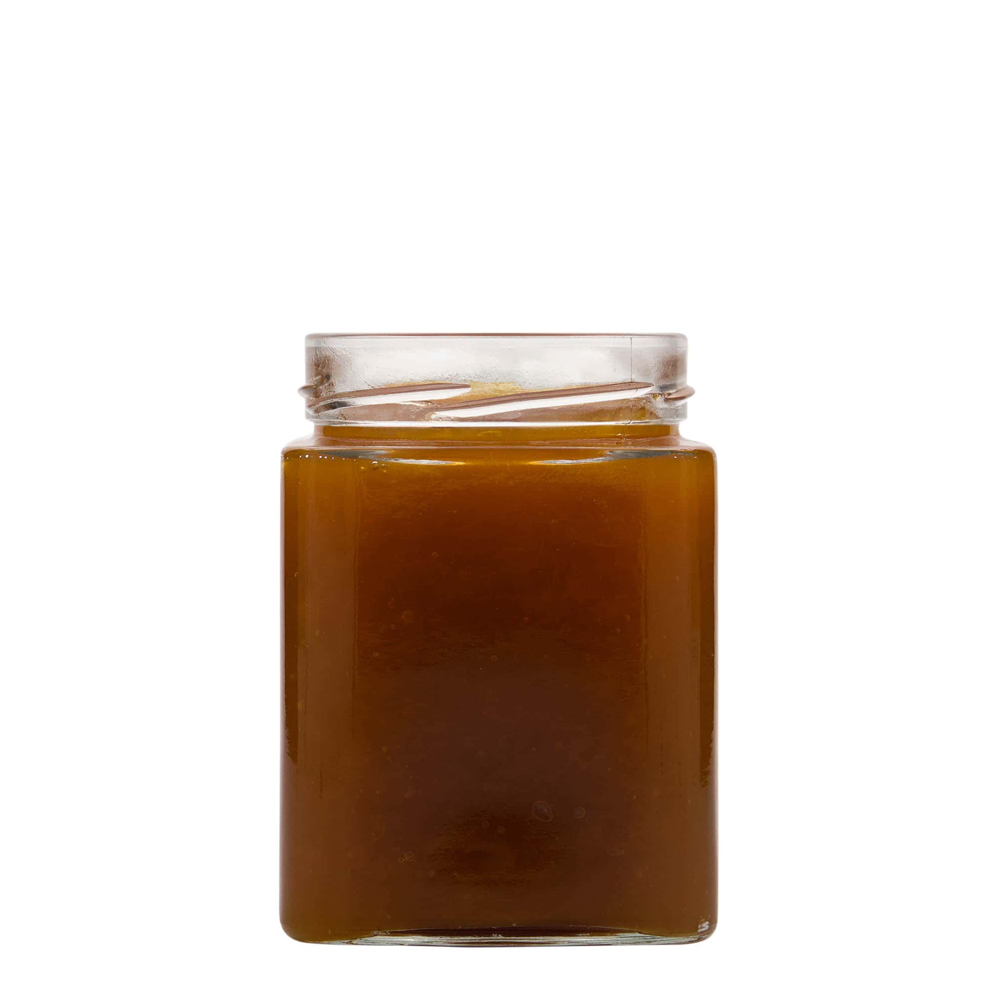 580 ml tarro cuadrado 'Ikarus', boca: Deep-Twist-Off (DTO 82)