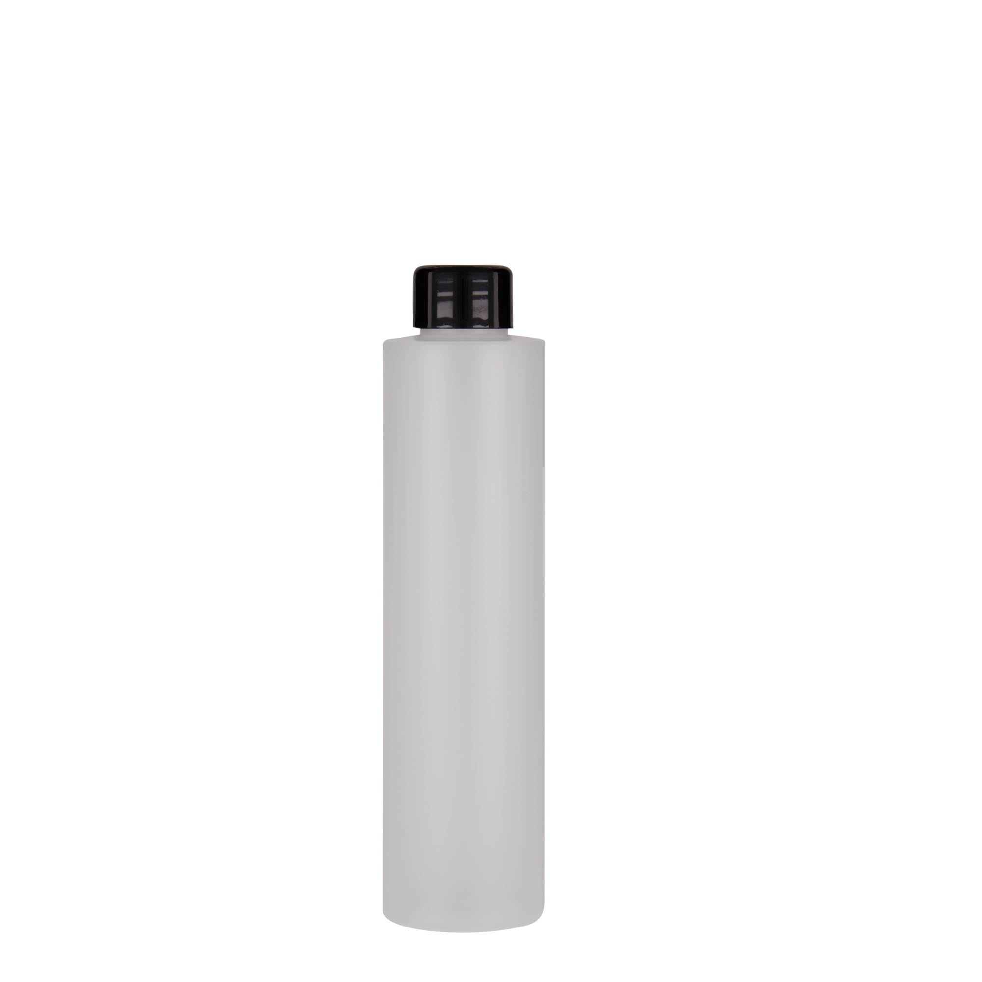 Botella de plástico de 200 ml 'Pipe', HDPE, natural, boca: 24/410