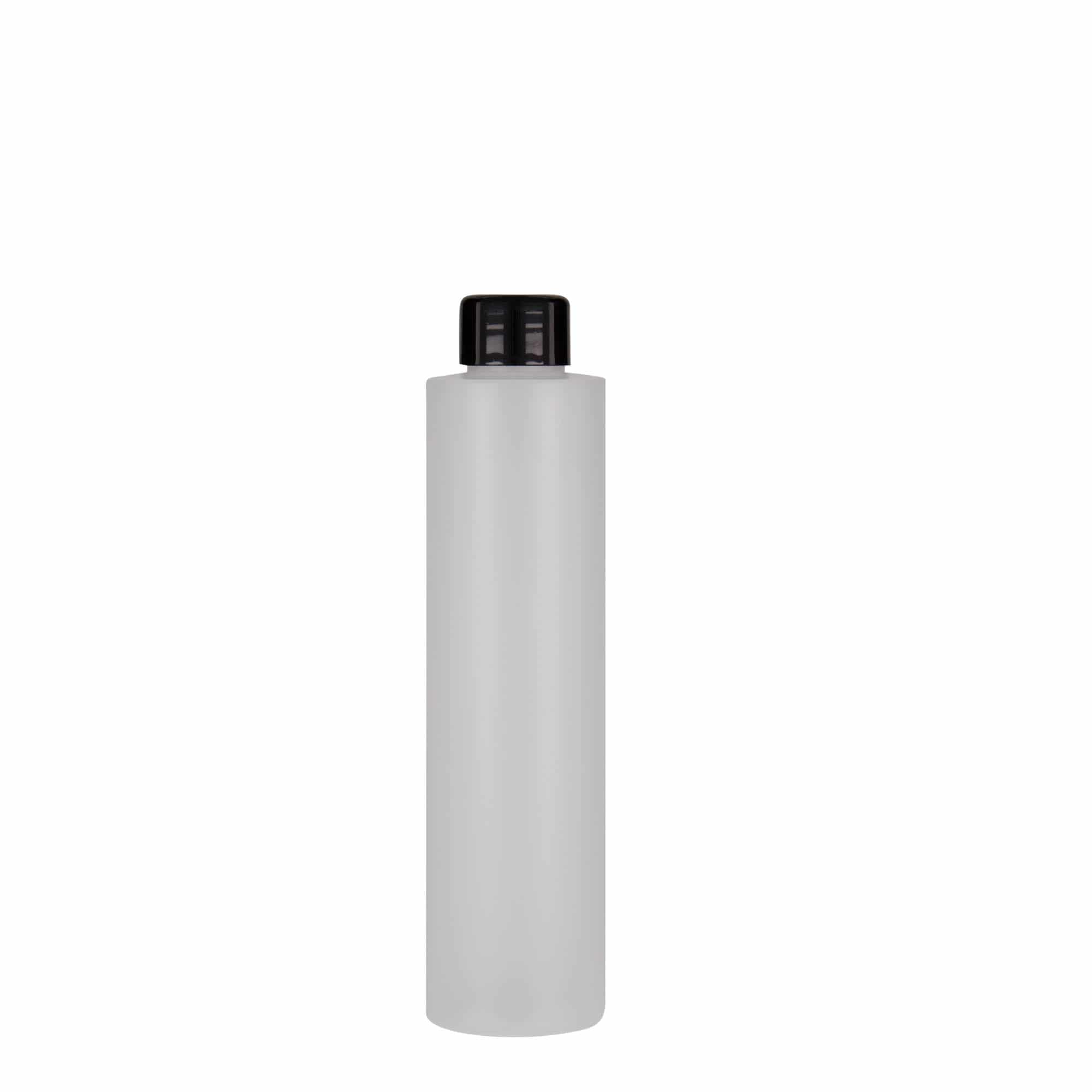 Botella de plástico de 200 ml 'Pipe', HDPE, natural, boca: 24/410