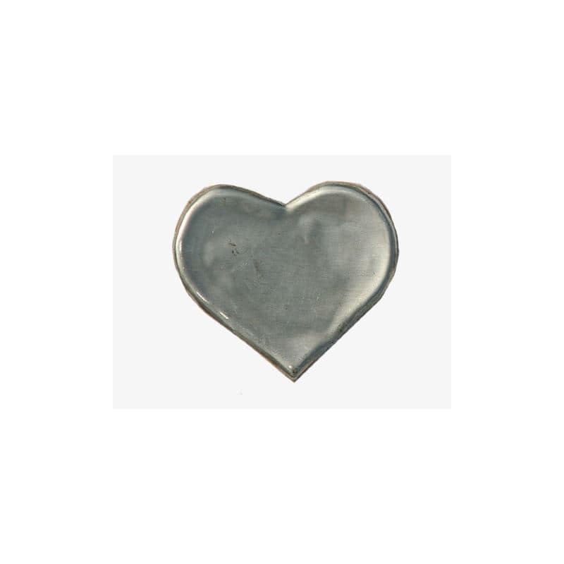 Etiqueta de estaño 'Corazón', metal, plateado Etiqueta de estaño 'Corazón', metal, plateado