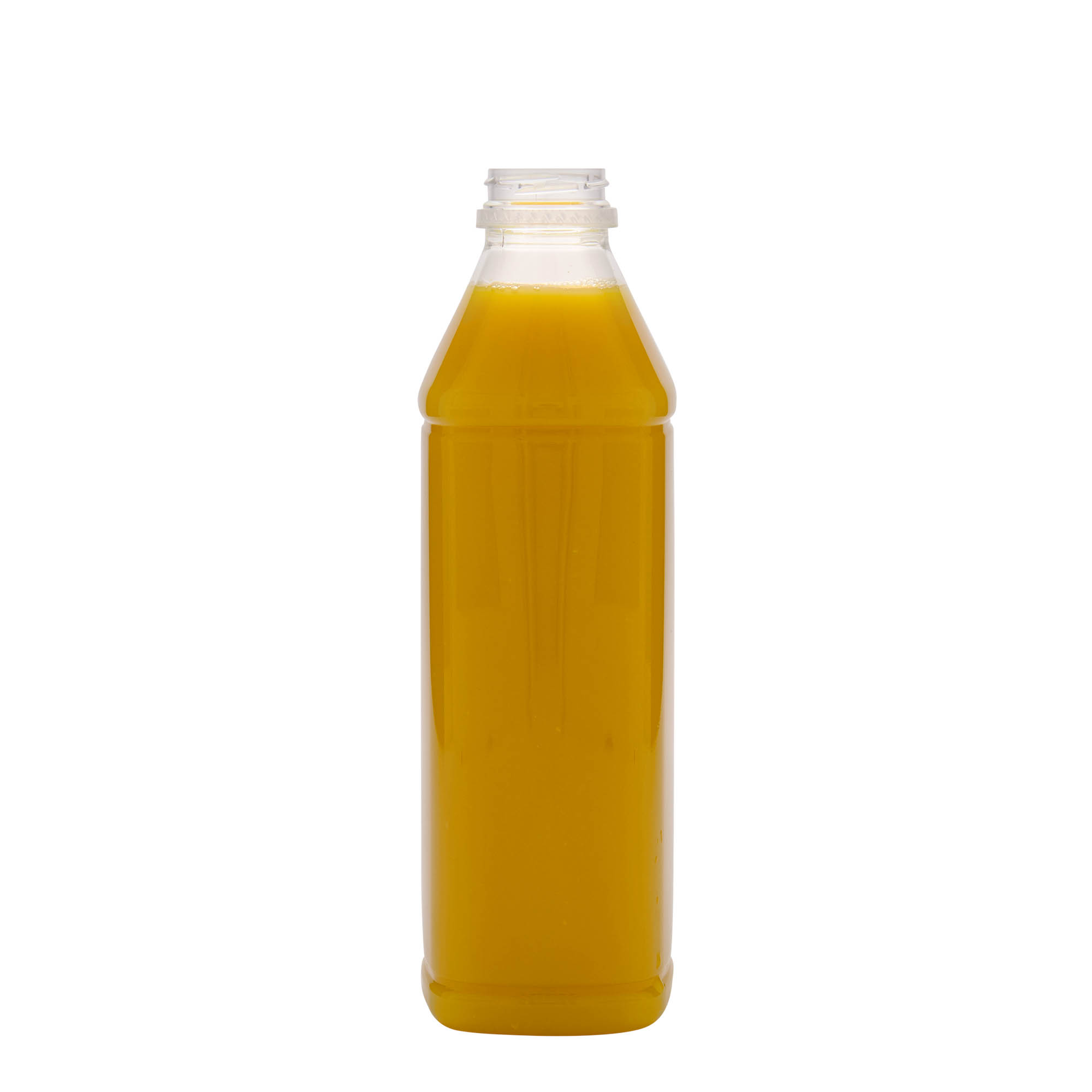 Botella PET de 1.000 ml 'Milk and Juice Carré', cuadrada, plástico, boca: 38 mm Botella PET de 1.000 ml 'Milk and Juice Carré', cuadrada, plástico, boca: 38 mm
