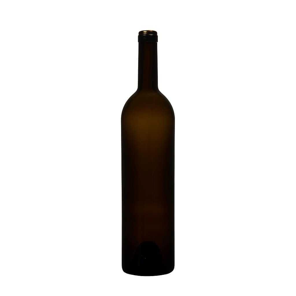 Botella de vino de 750 ml «Liberty», verde antiguo, boca: corcho