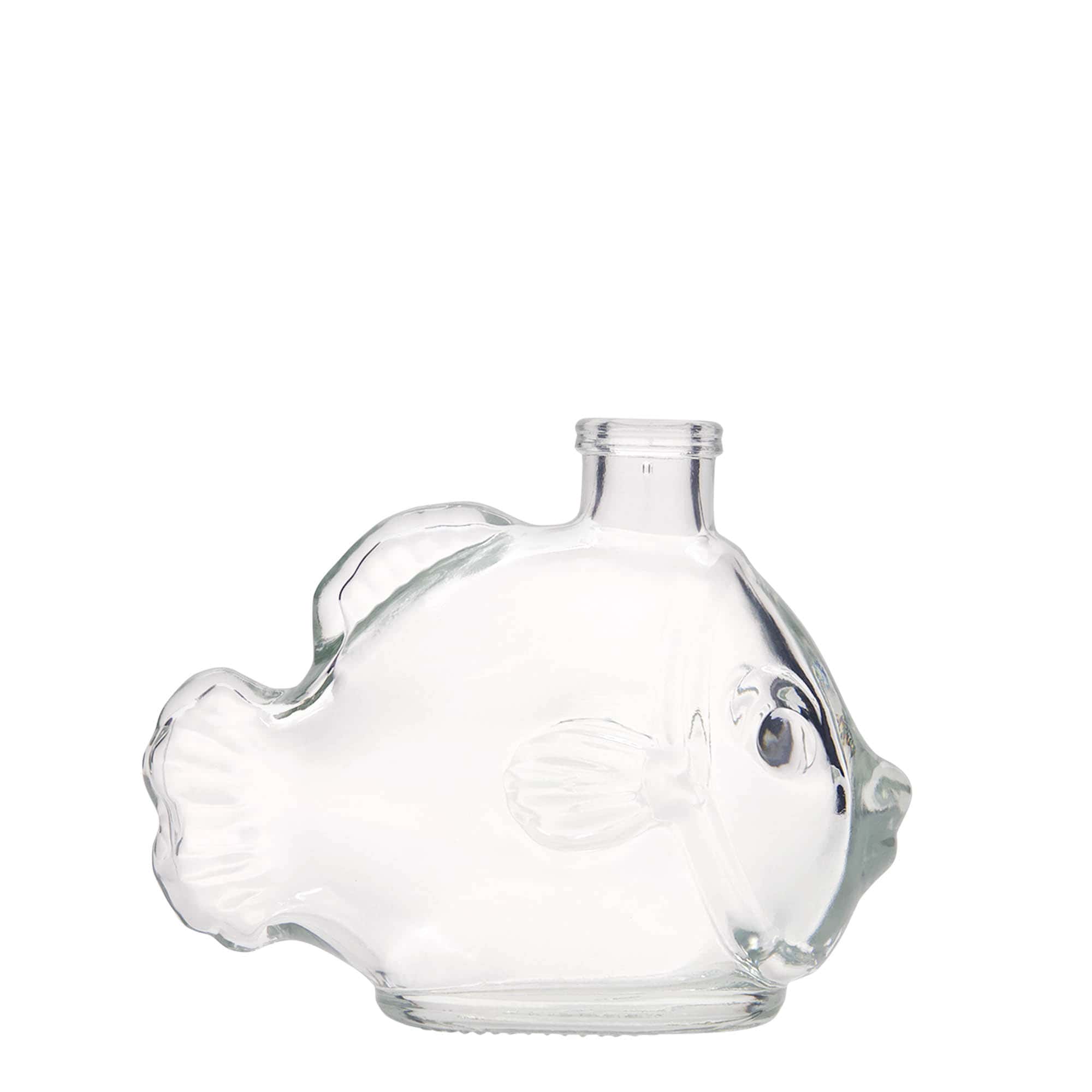 Botella de vidrio 'Pez' de 200 ml, boca: corcho Botella de vidrio 'Pez' de 200 ml, boca: corcho
